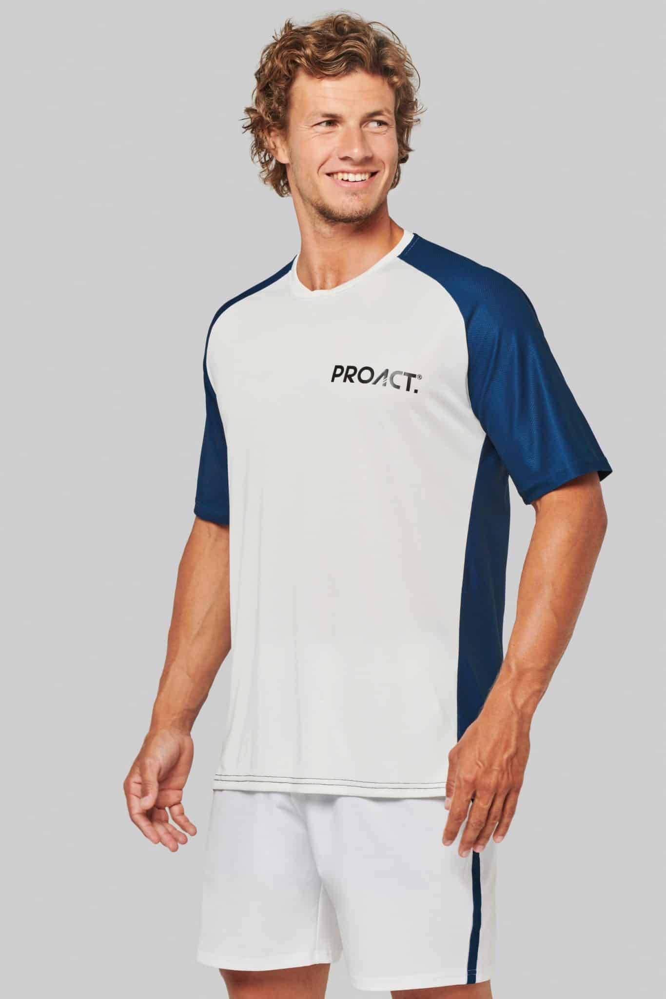 Visuel T-shirt de padel bicolore à manches raglan homme