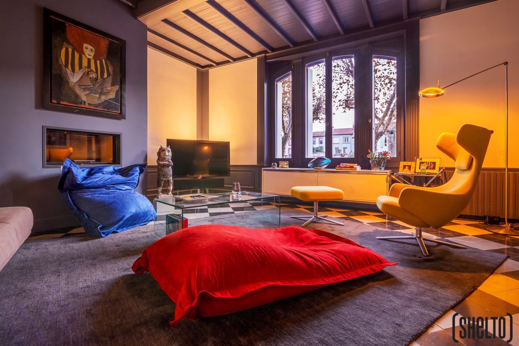 Visuel Pouf sceno velours