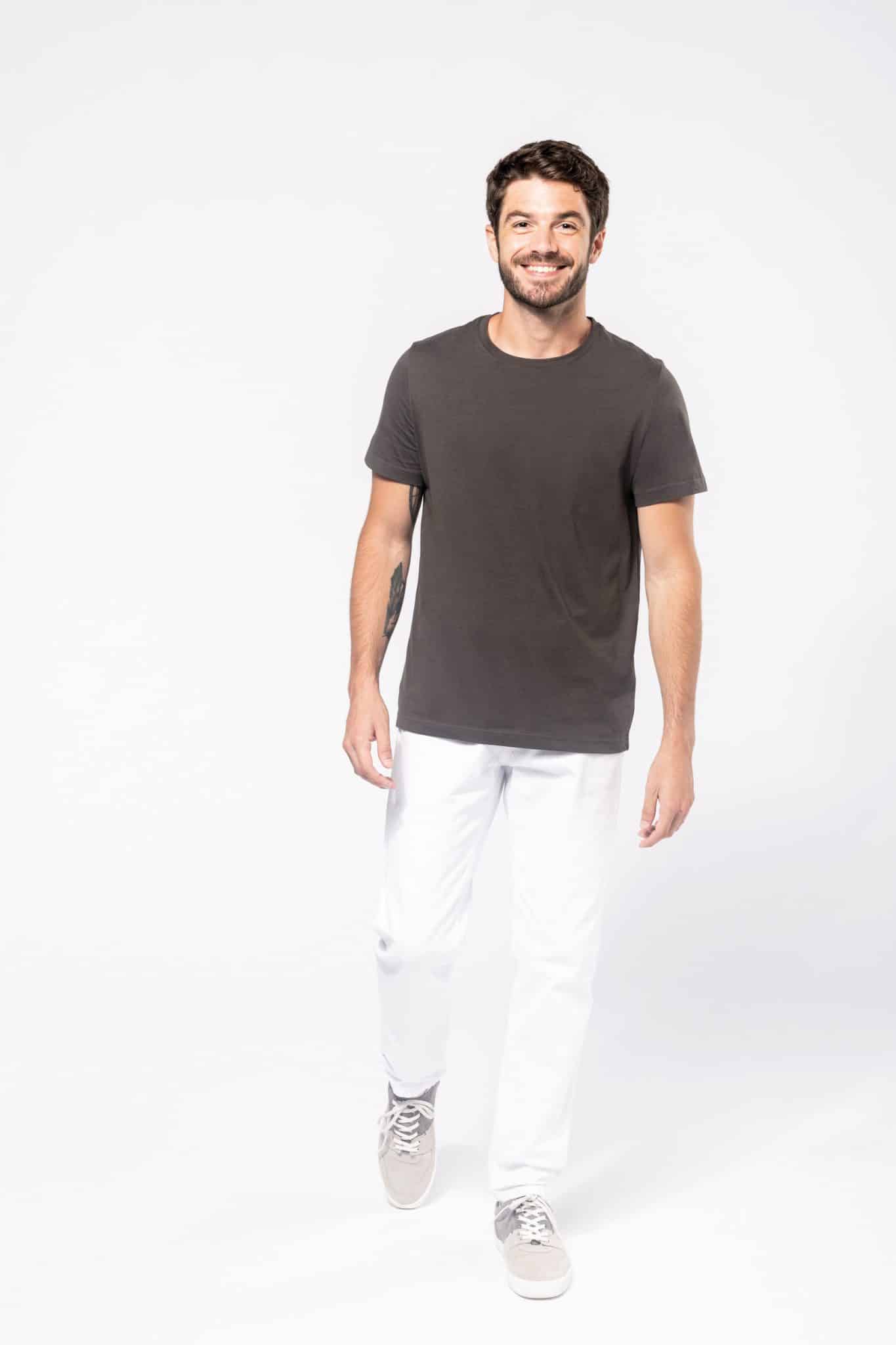 Miniature 3 pour T-shirt col rond manches courtes homme