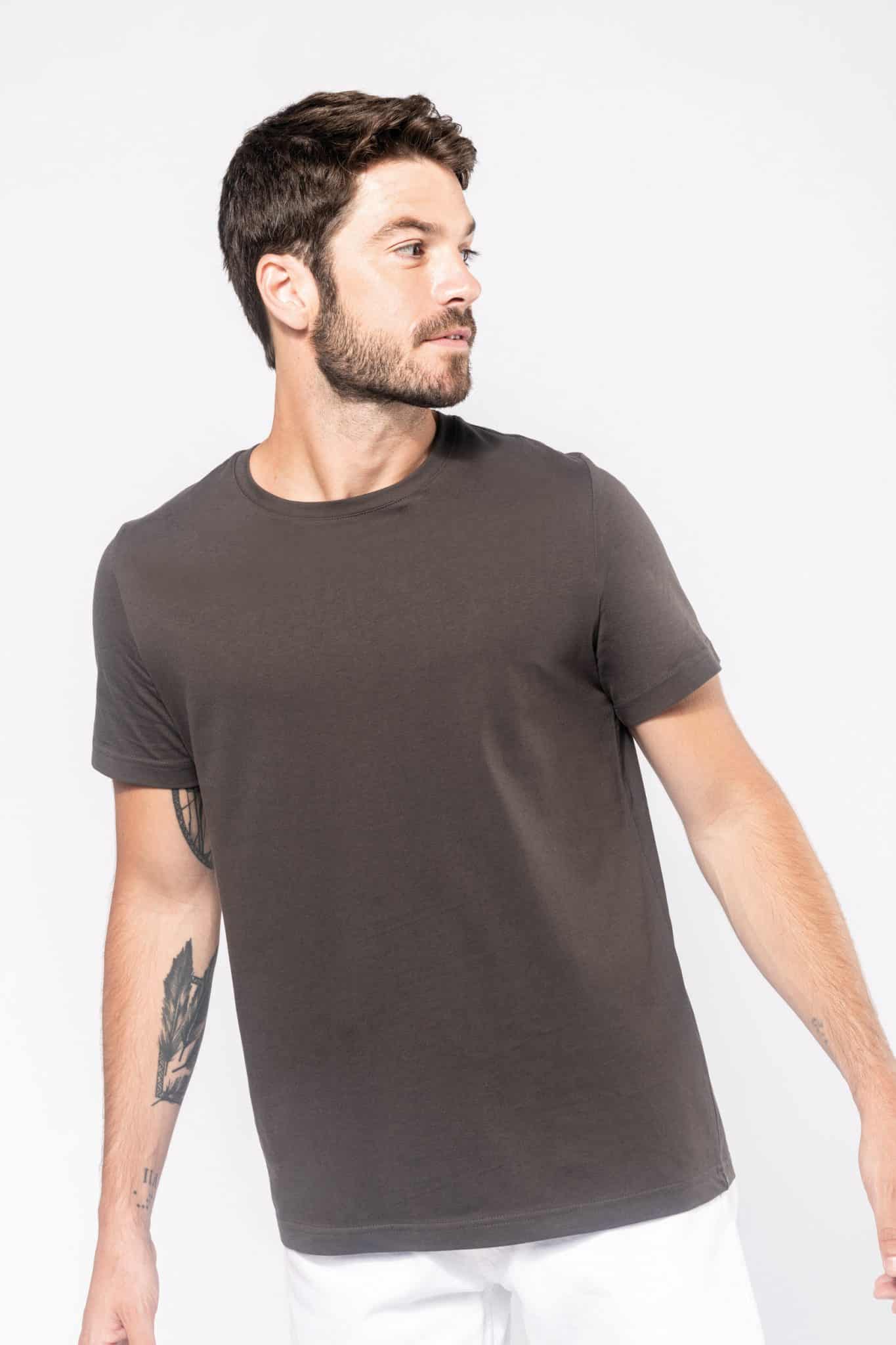 Visuel T-shirt col rond manches courtes homme