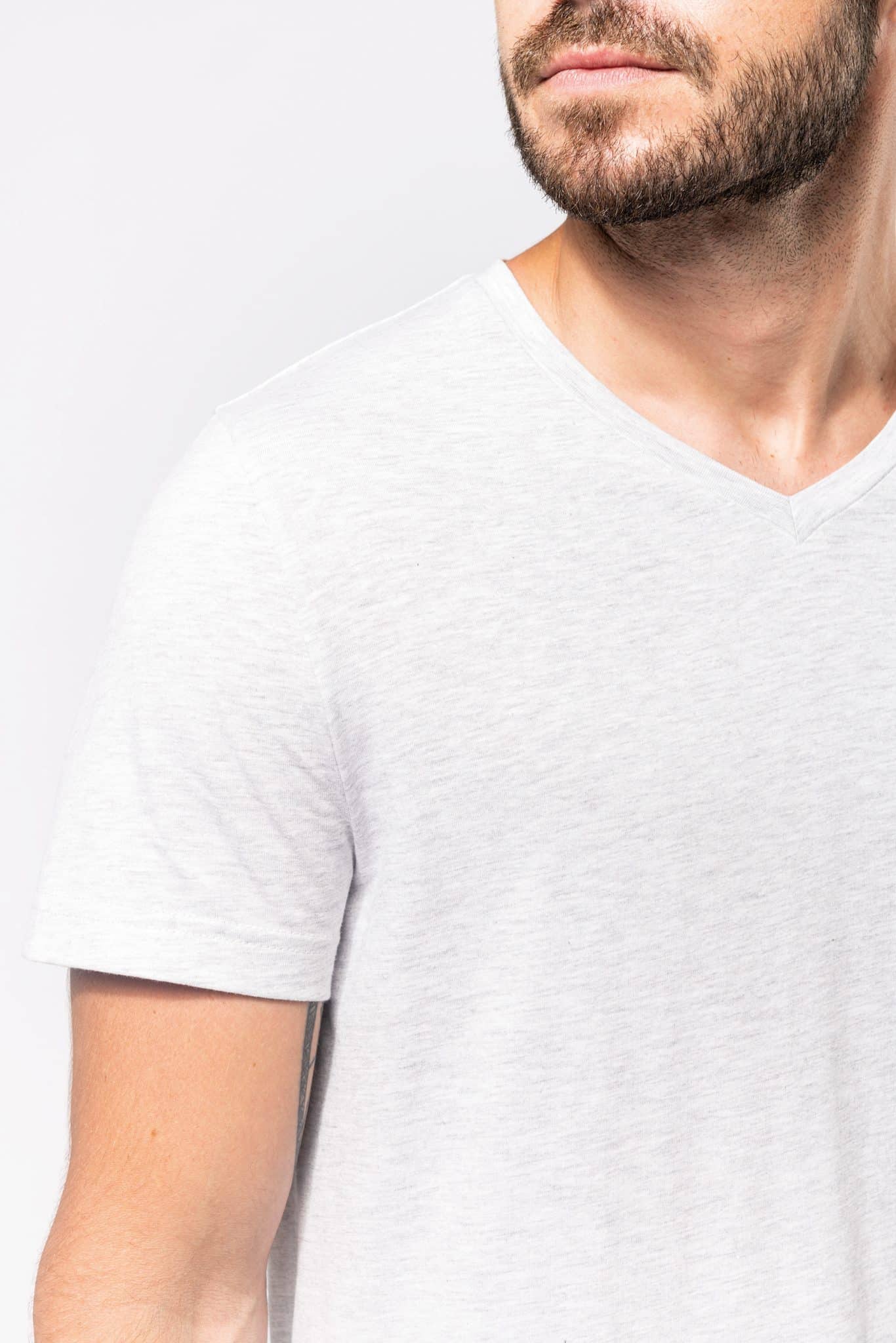 Miniature 6 pour T-shirt col V manches courtes homme