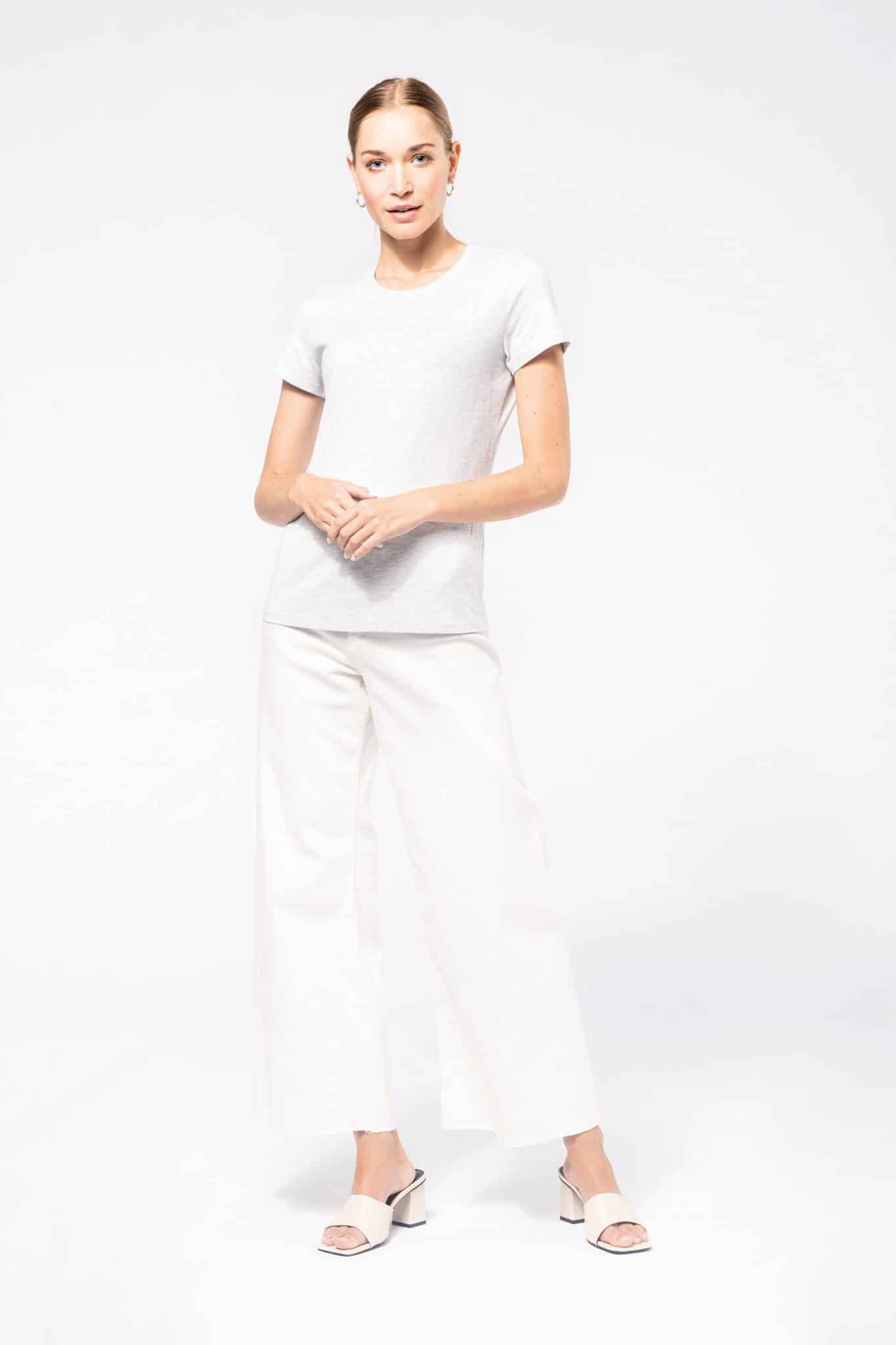 Miniature 4 pour T-shirt col rond manches courtes femme