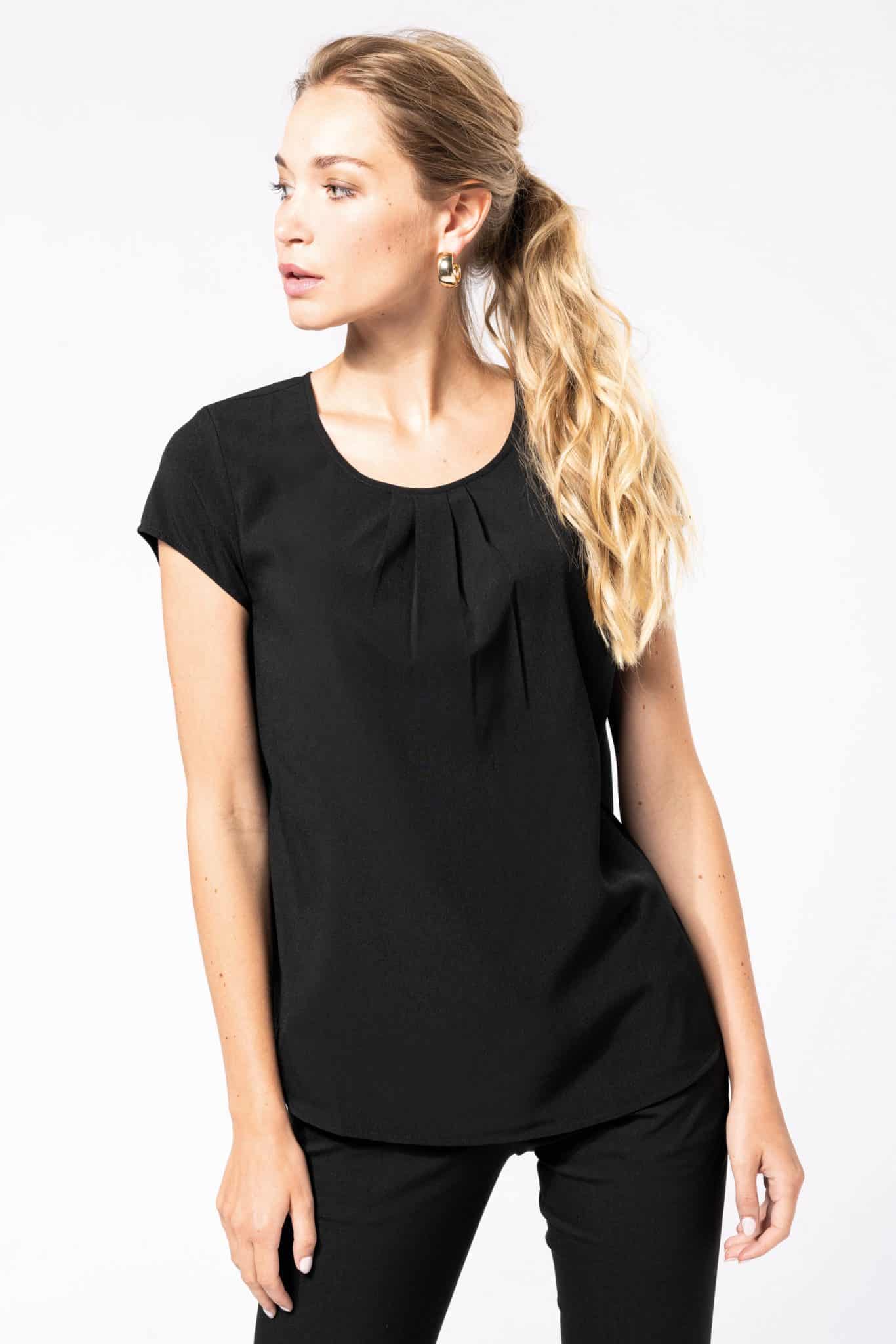 Visuel Blouse crêpe manches courtes femme
