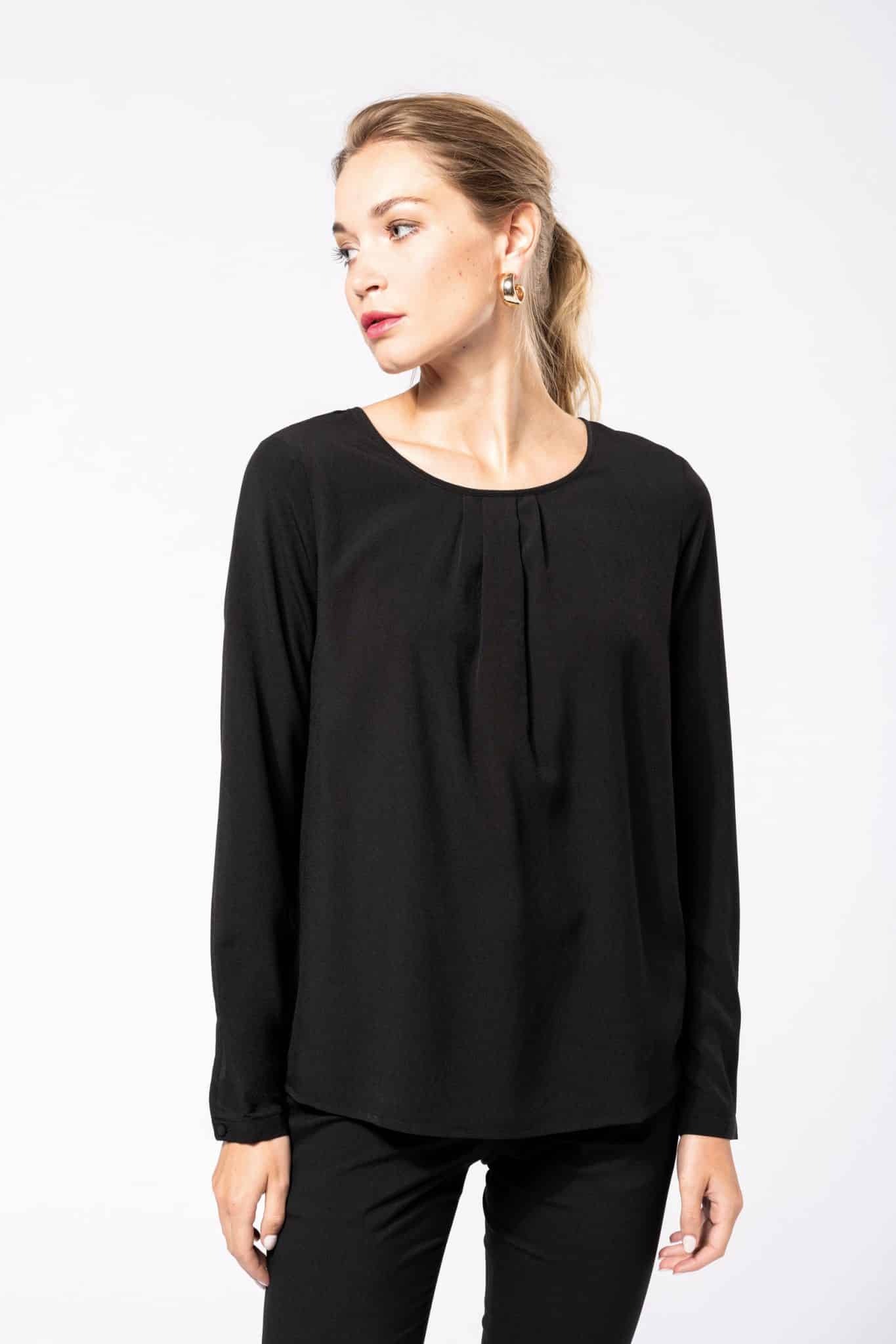 Visuel Blouse crêpe manches longues femme