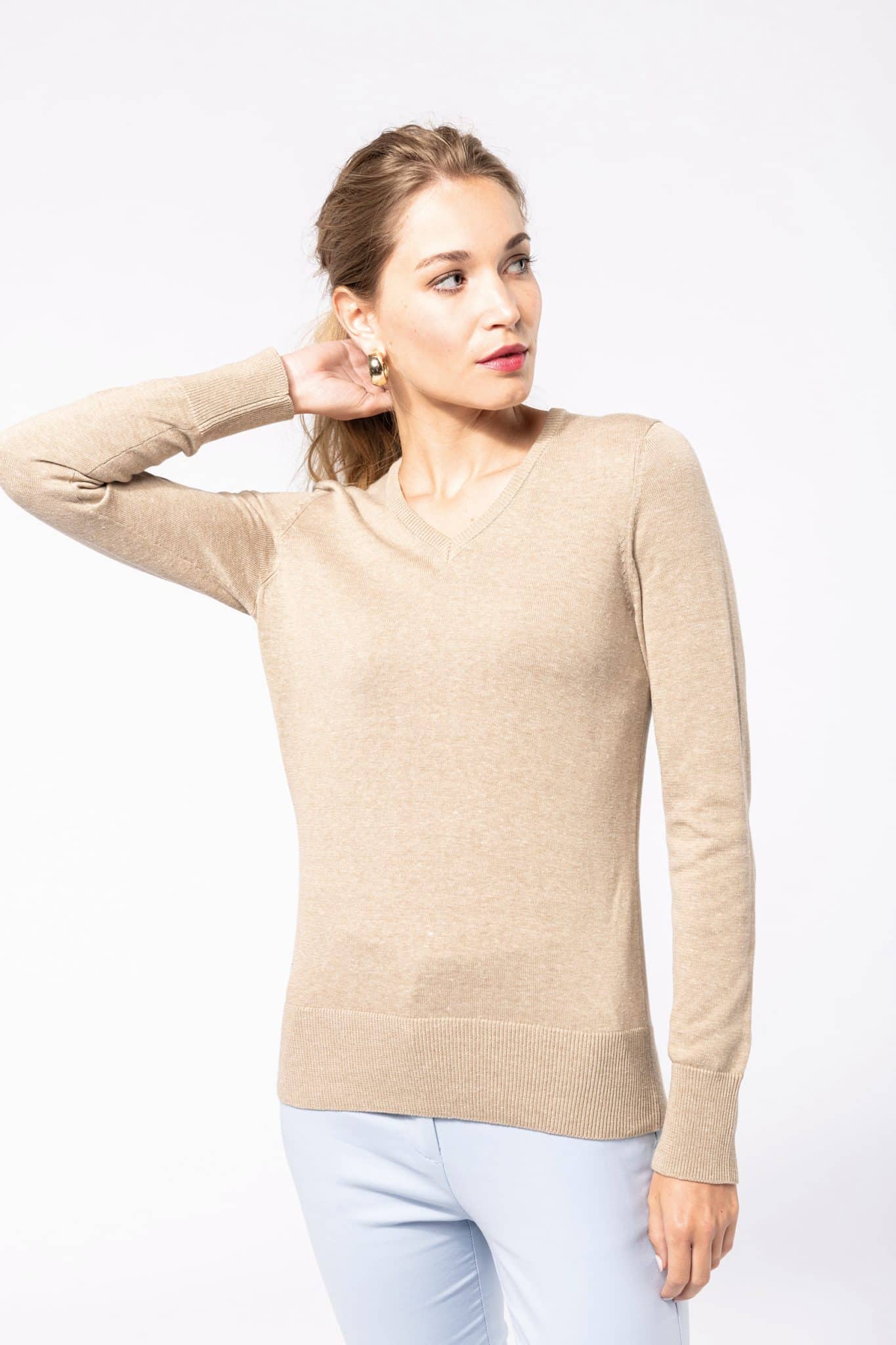 Visuel Pull col V femme