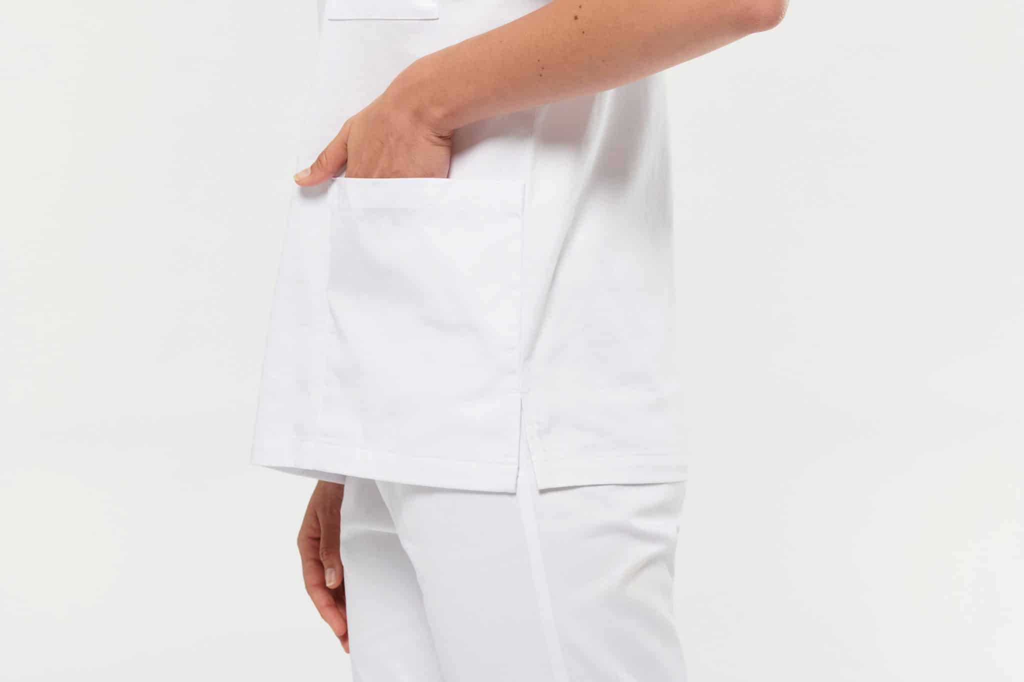 Miniature 18 pour Tunique coton manches courtes unisexe