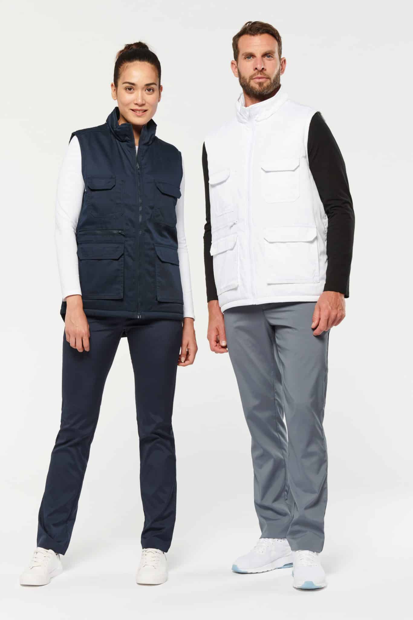Visuel Gilet polycoton multipoches rembourré unisexe