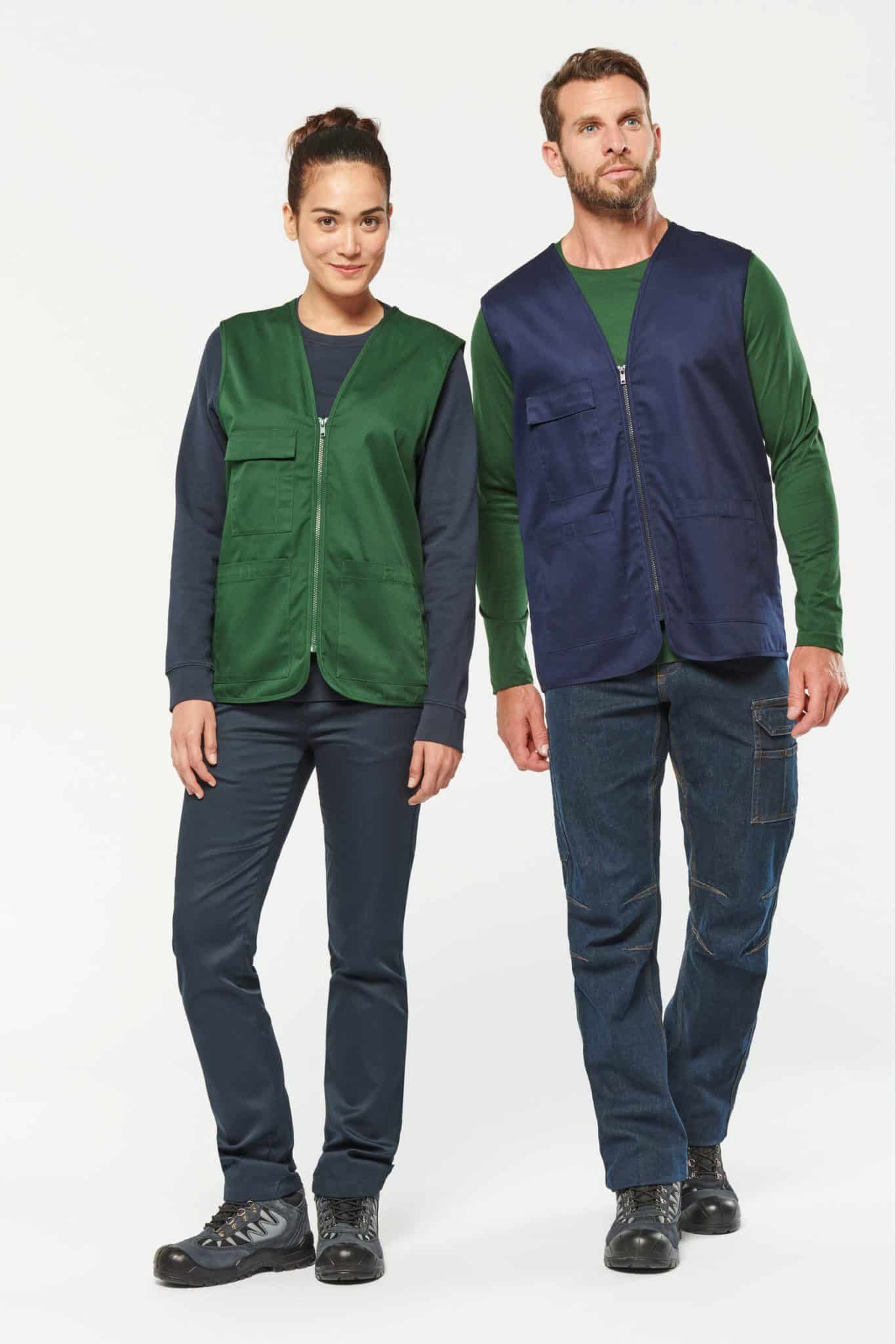 Visuel Gilet polycoton multipoches unisexe