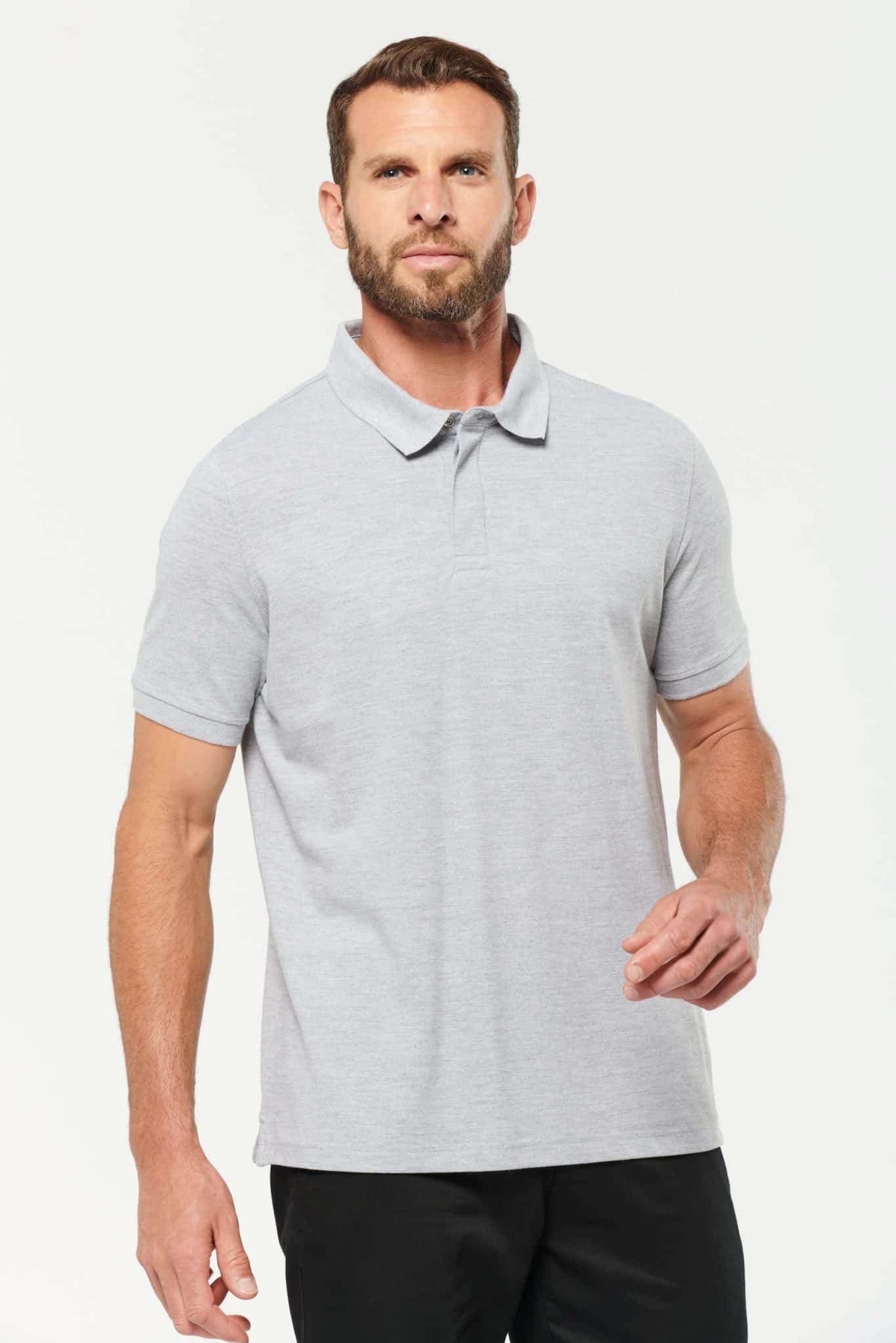 Visuel Polo col boutons pression manches courtes homme