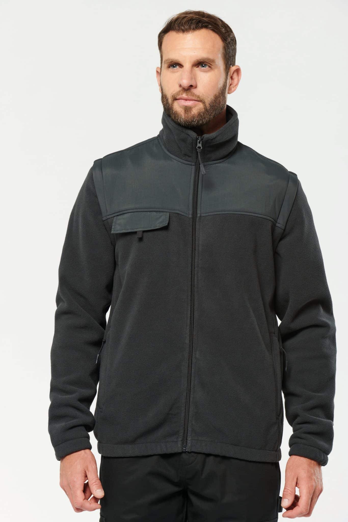 Visuel Veste polaire manches amovibles homme