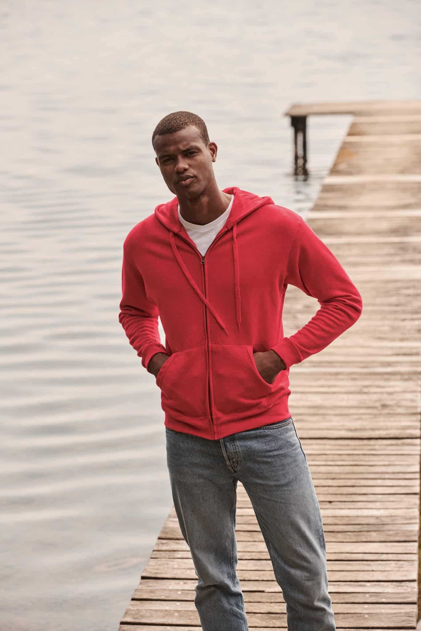 Visuel Sweat-shirt homme zippé capuche Classic (62-062-0)