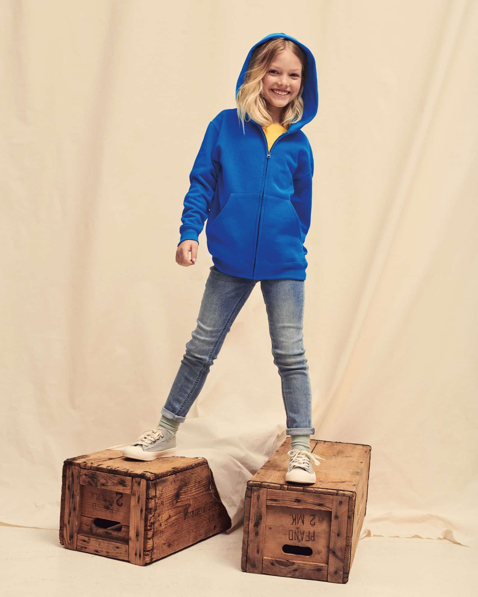 Visuel Sweat-shirt enfant zippé capuche Classic (62-045-0)