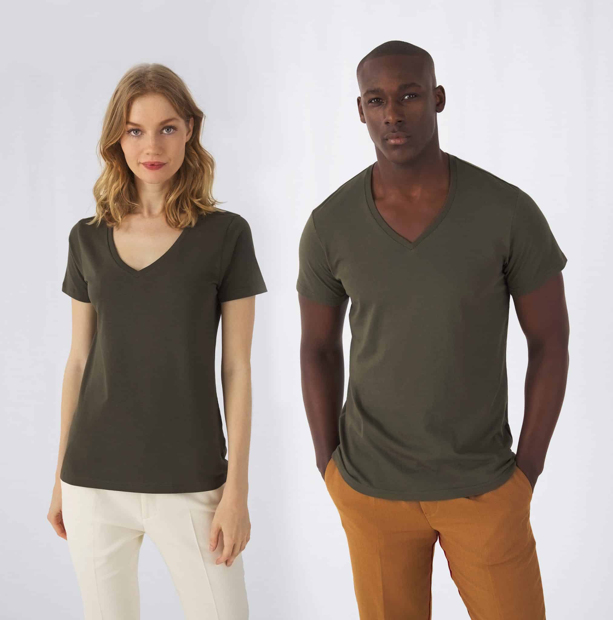 Miniature 2 pour T-shirt Organic Inspire col V Femme