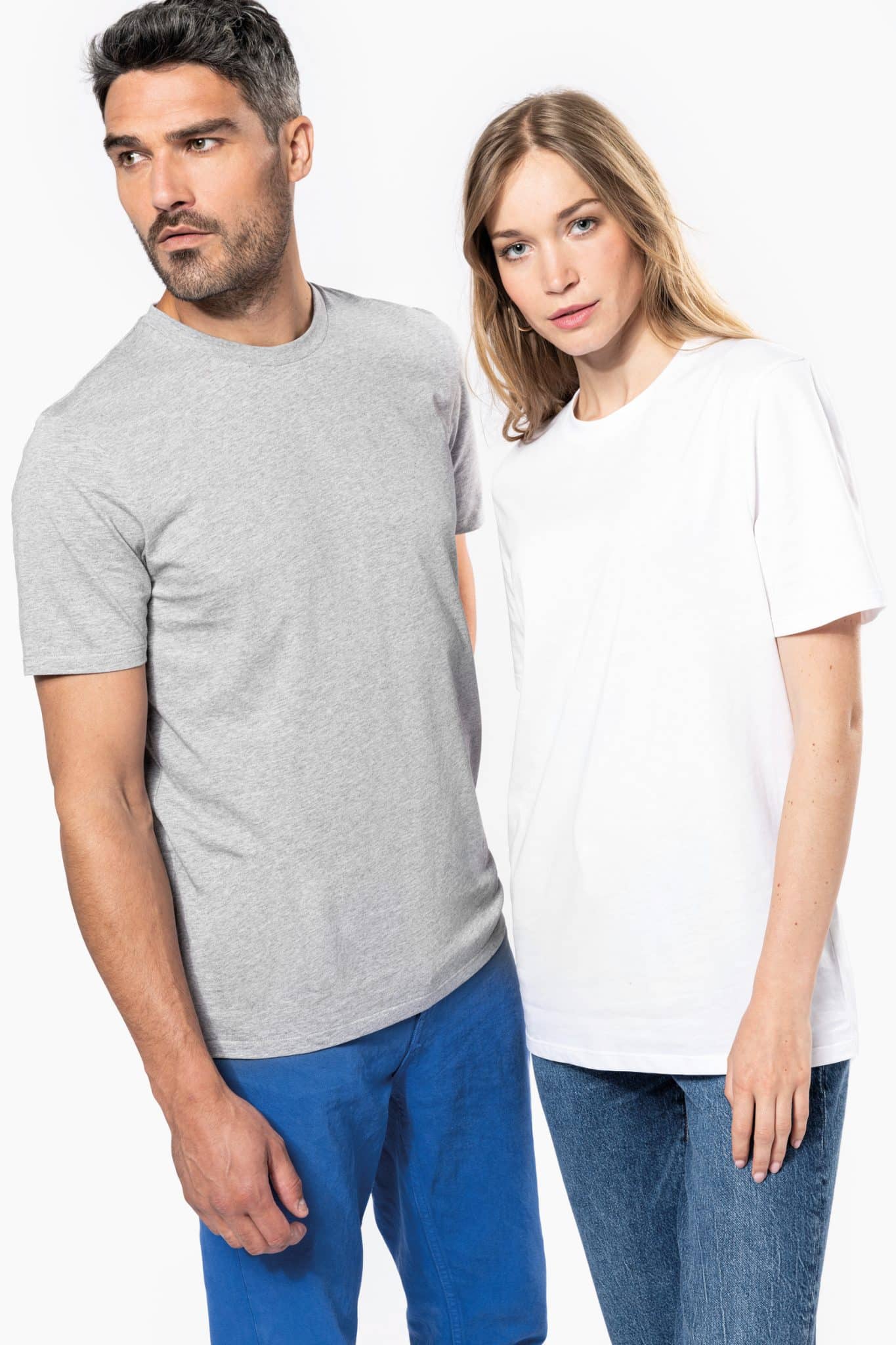 Visuel T-shirt col rond manches courtes unisexe