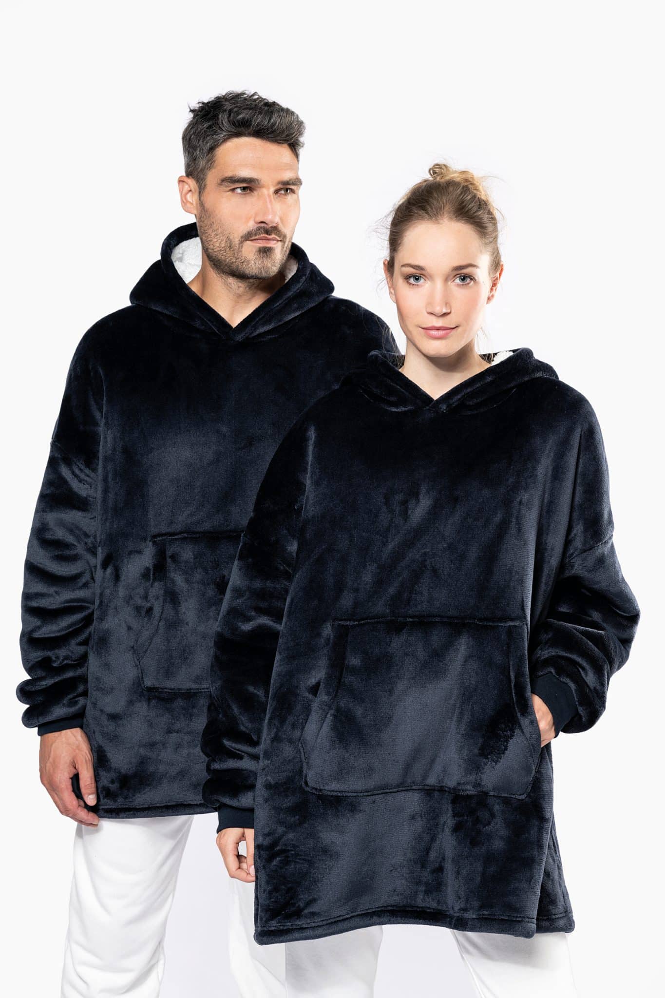 Visuel Plaid poncho unisexe