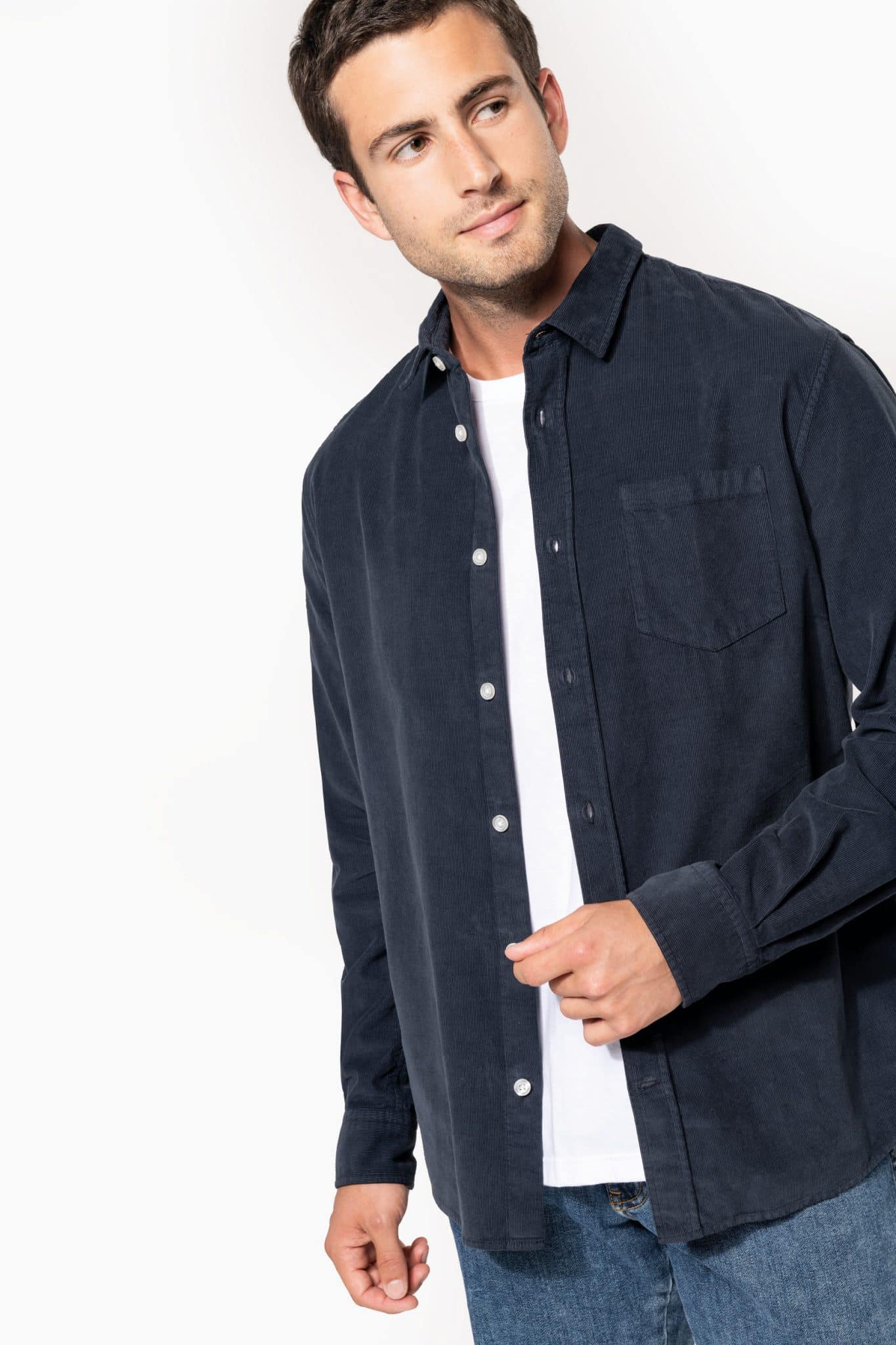 Visuel Chemise manches longues en velours homme