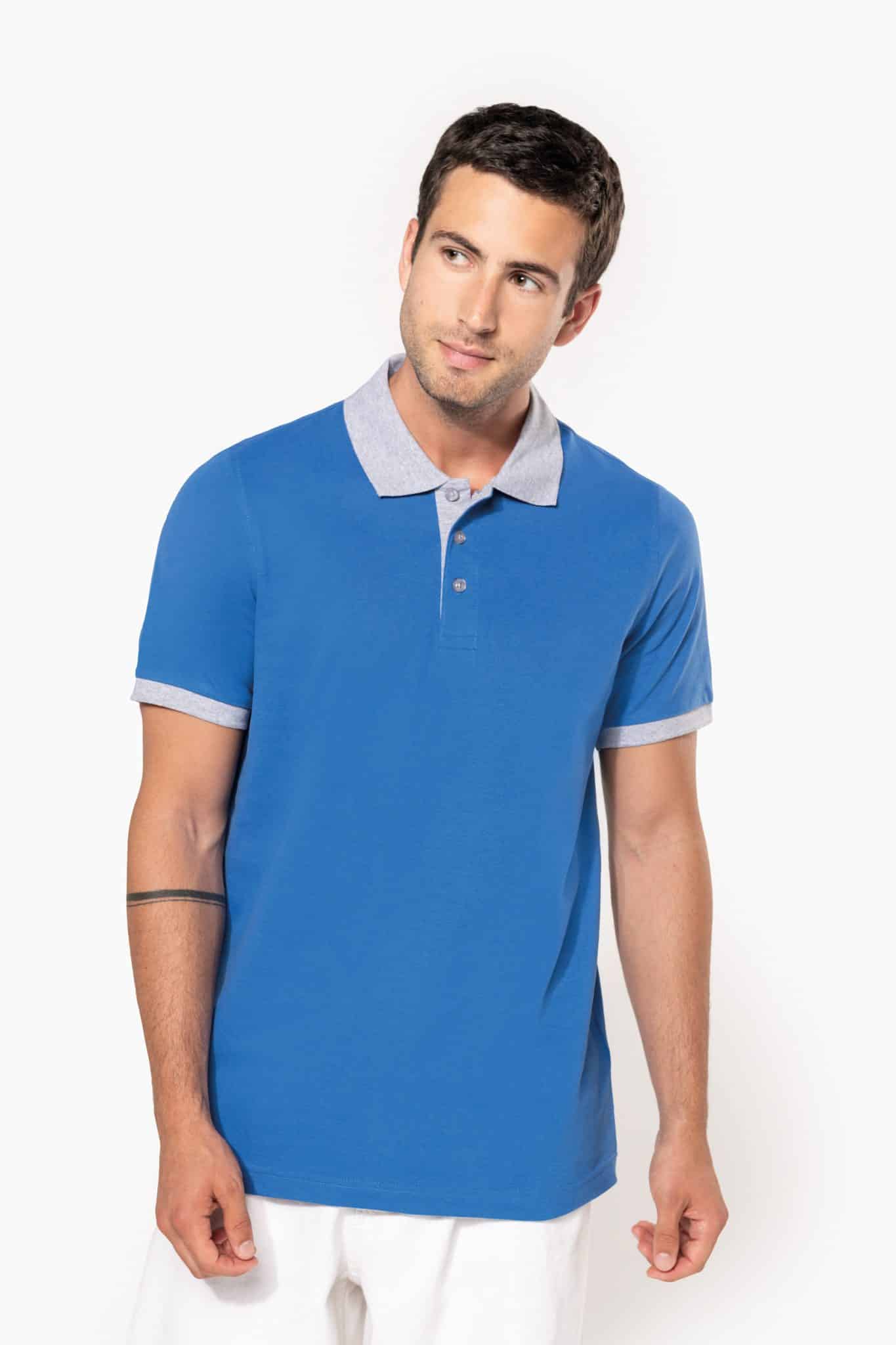 Visuel Polo piqué bicolore homme