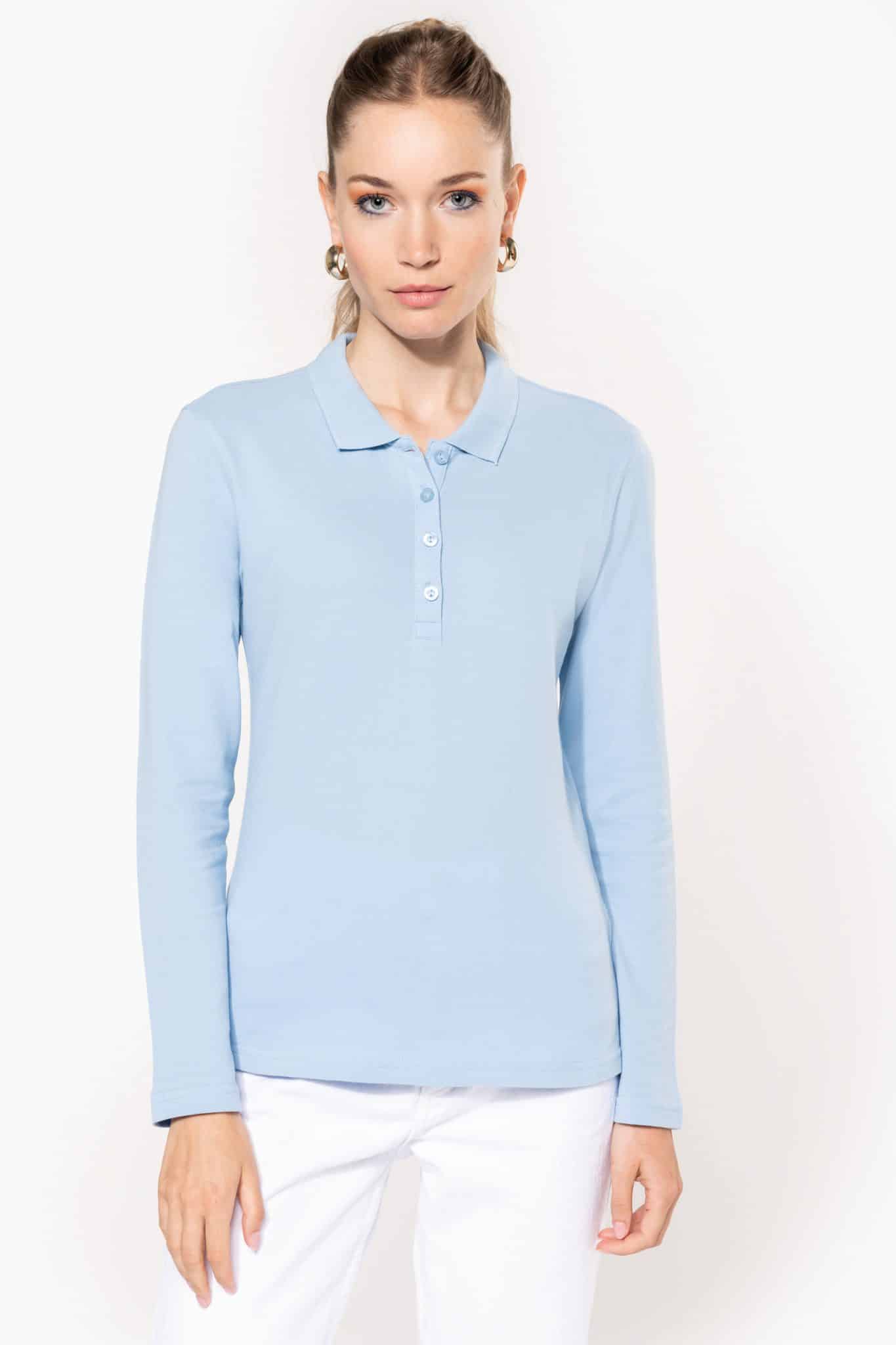 Visuel Polo piqué manches longues femme