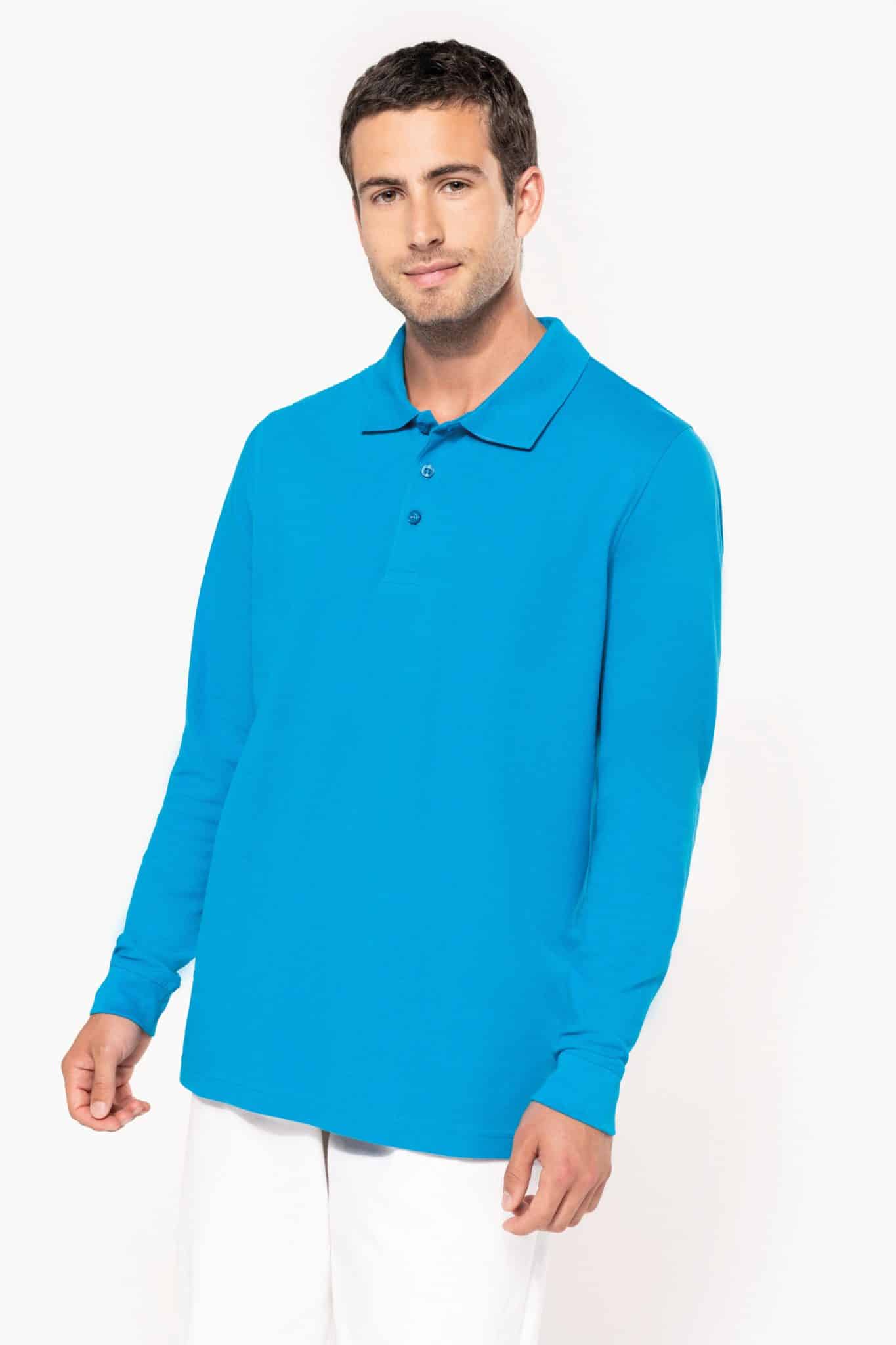 Visuel Polo piqué manches longues homme