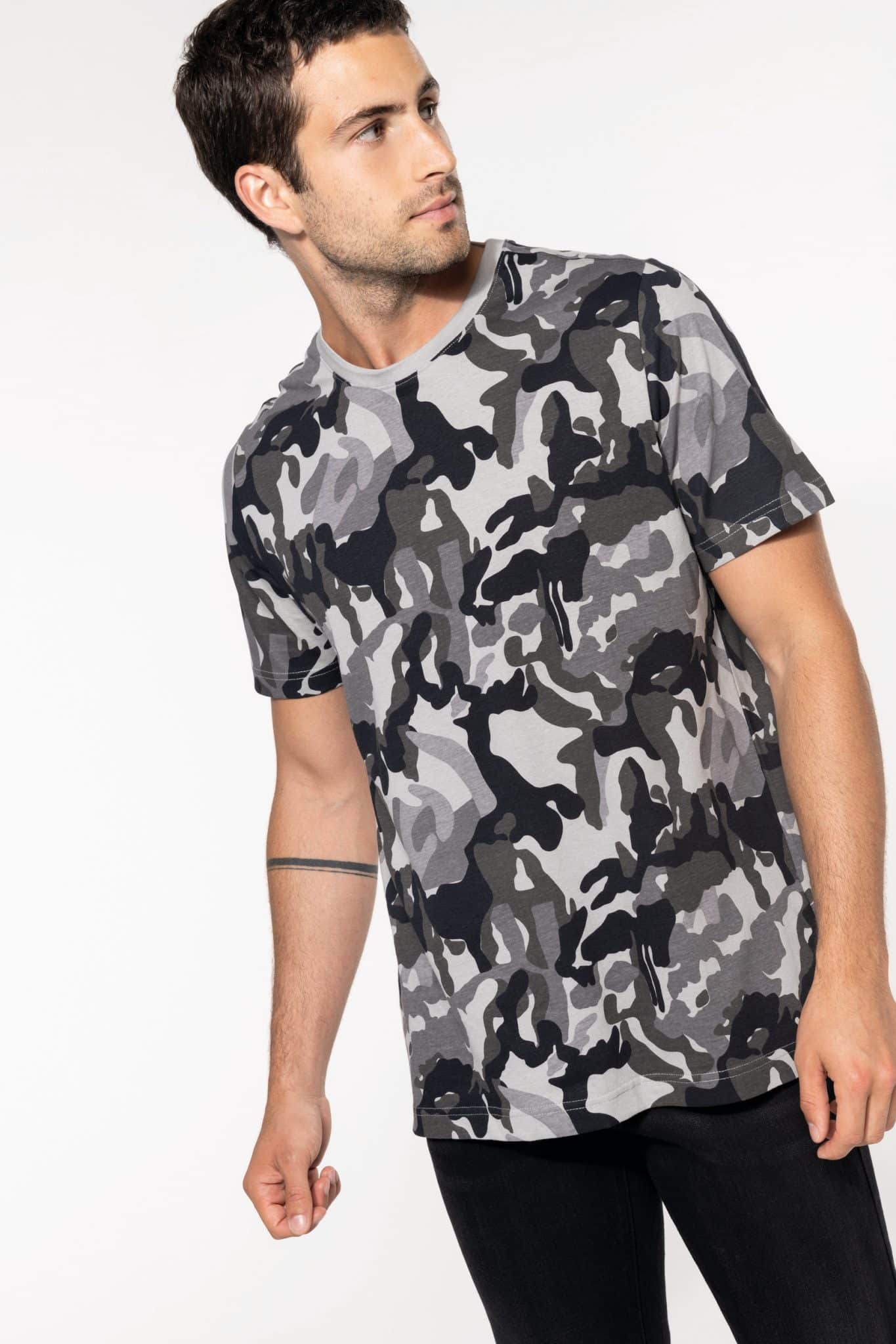 Visuel T-shirt camo manches courtes homme