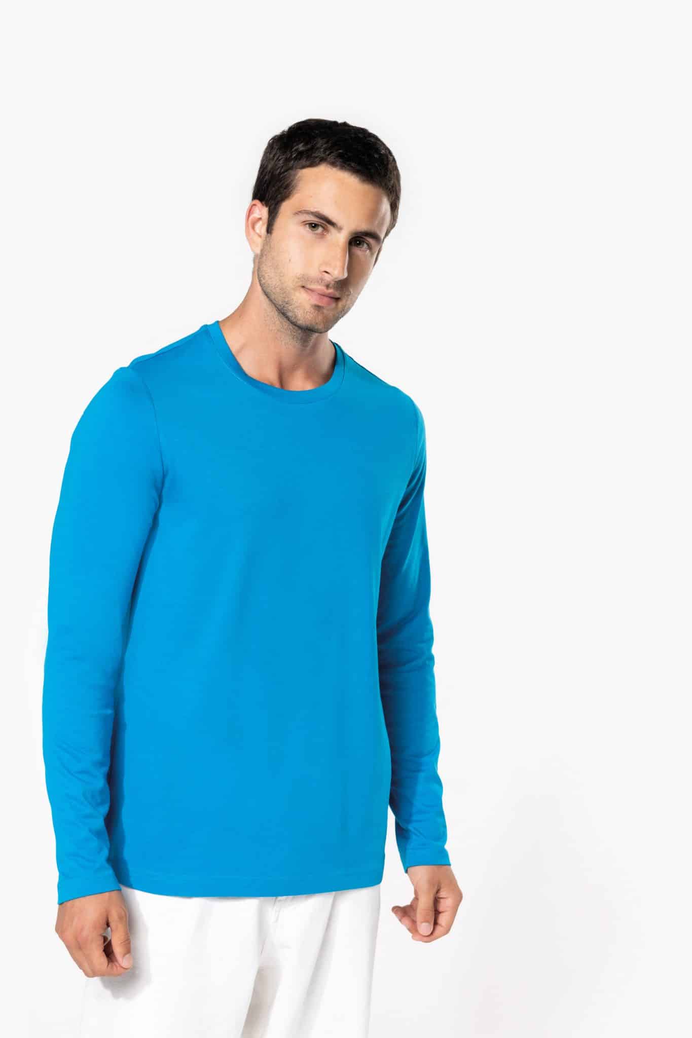 Visuel T-shirt col rond manches longues homme