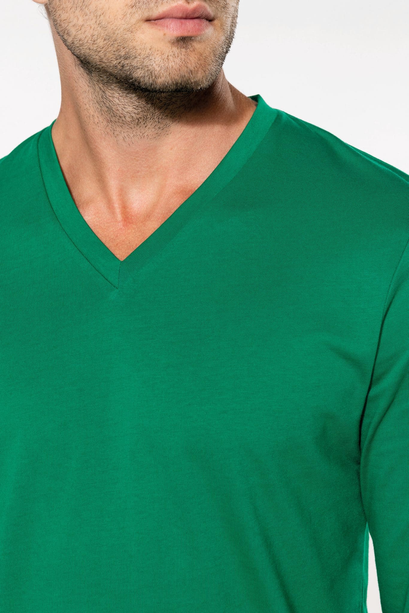Miniature 6 pour T-shirt col V manches longues homme