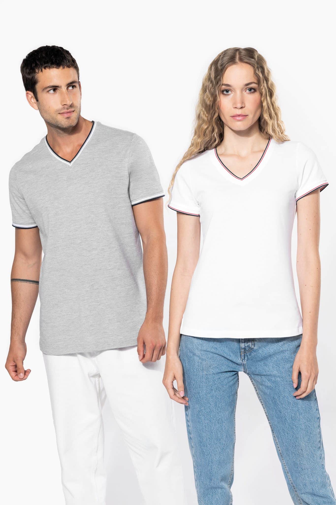 Miniature 4 pour T-shirt maille piquée col V homme