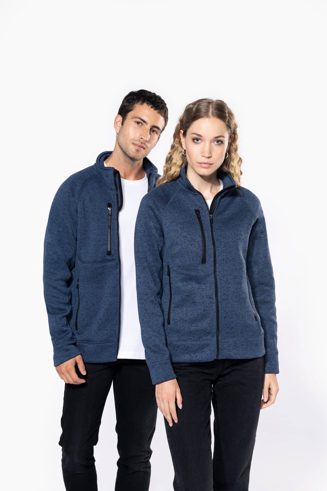 Miniature 5 pour Veste zippée chinée homme