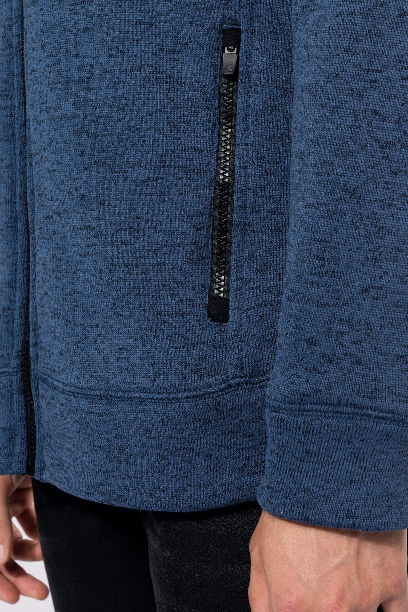 Miniature 9 pour Veste zippée chinée homme