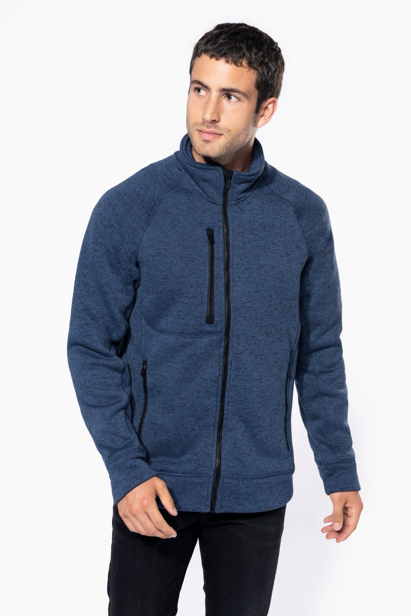Visuel Veste zippée chinée homme