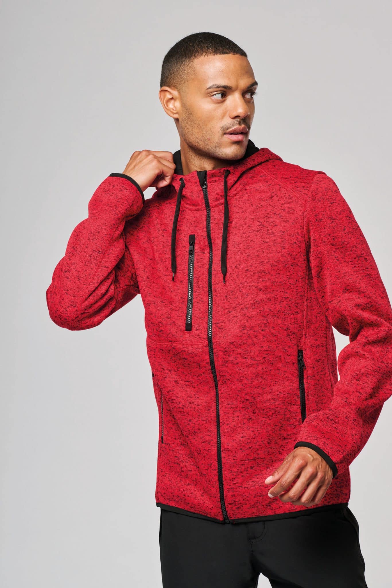Visuel Veste à capuche chinée homme
