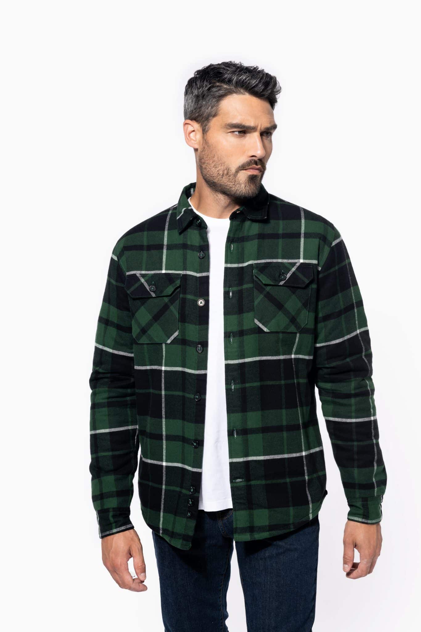 Visuel Surchemise à carreaux doublée sherpa homme
