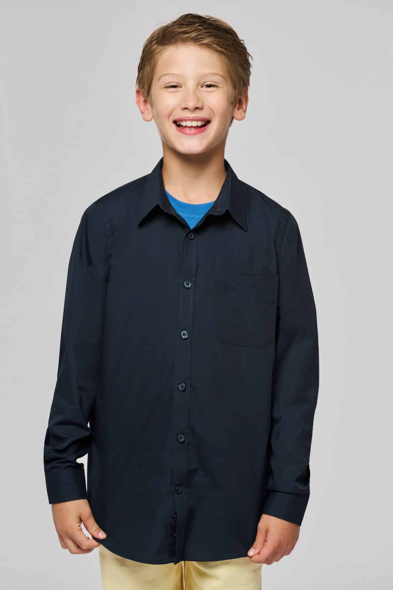 Visuel Chemise popeline manches longues enfant