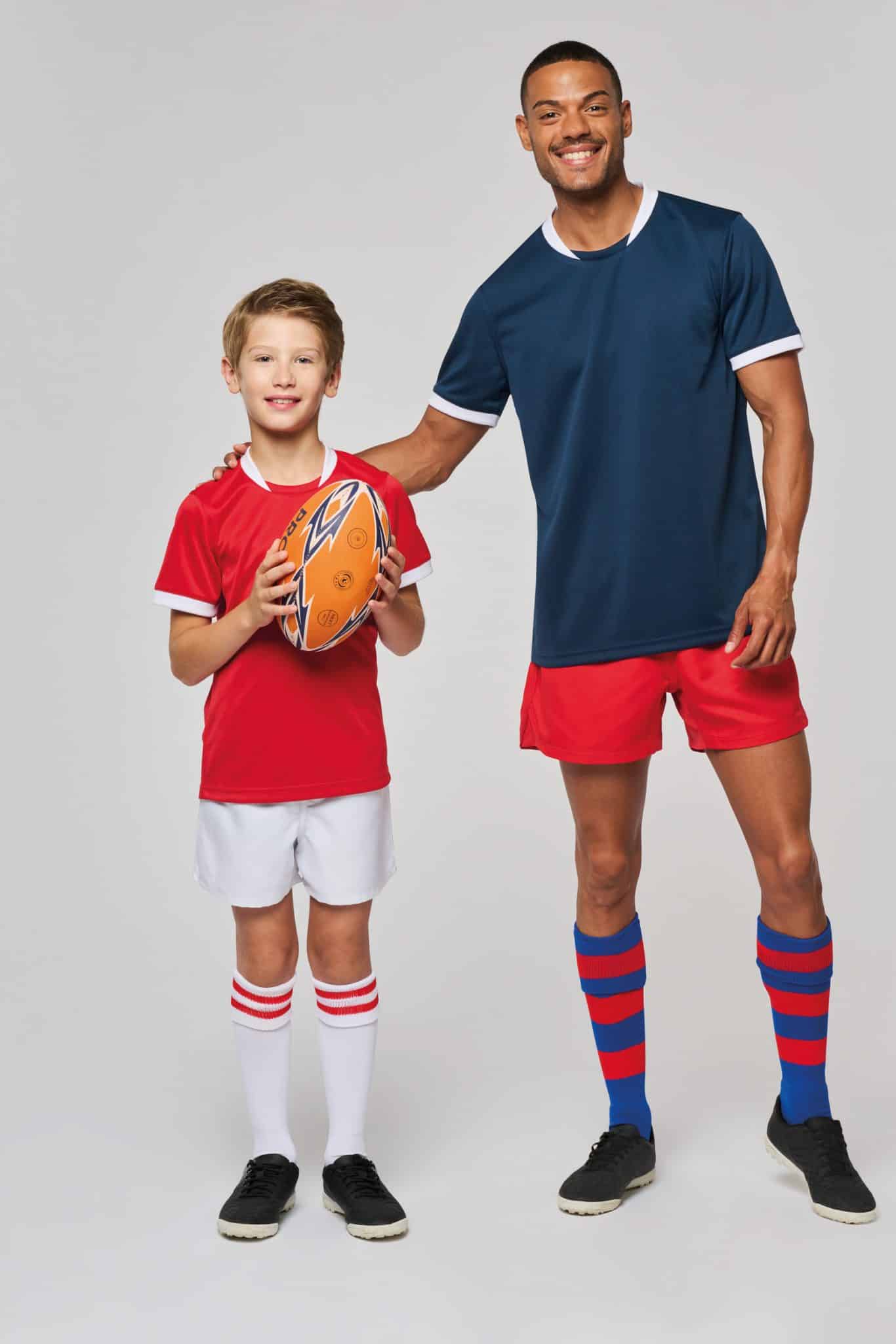 Miniature 4 pour Maillot de rugby manches courtes unisexe