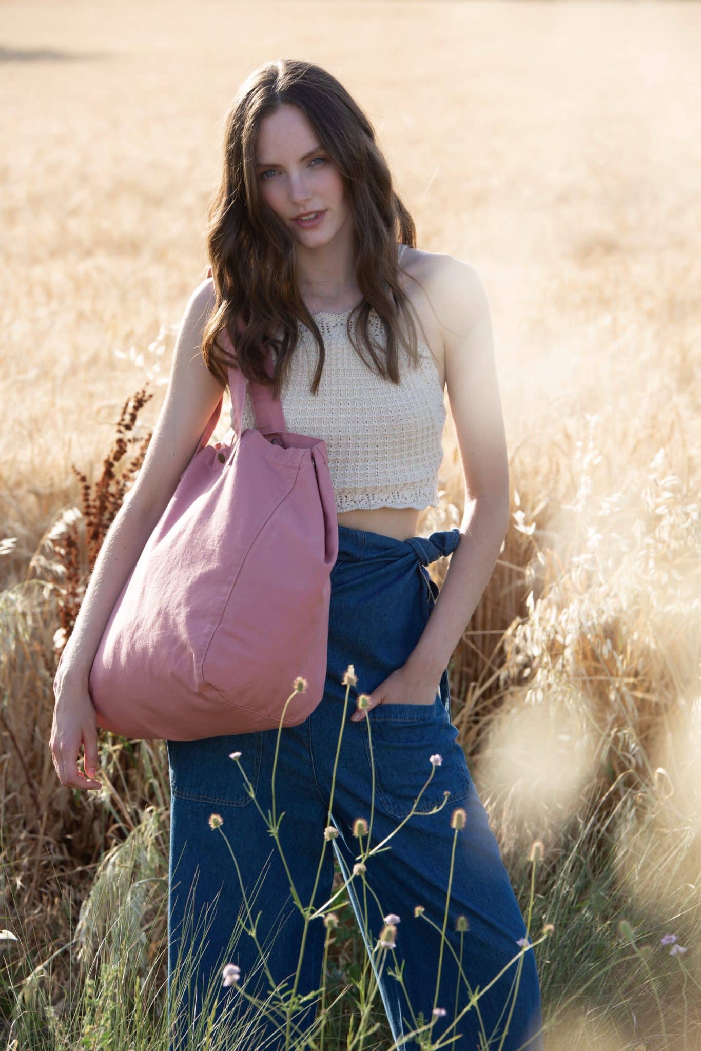 Visuel Sac de shopping en coton délavé