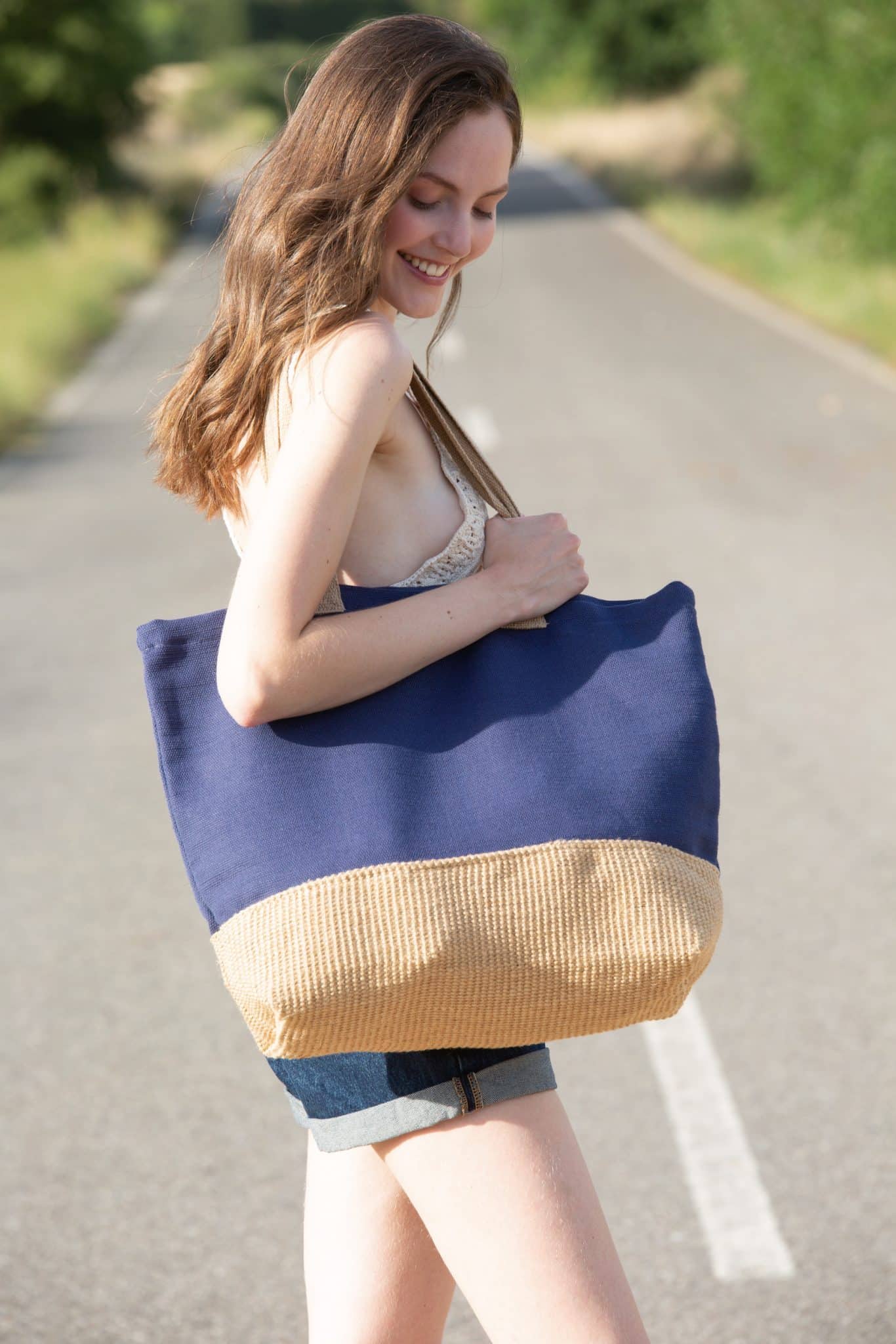 Visuel Sac de shopping fourre-tout esprit rustique