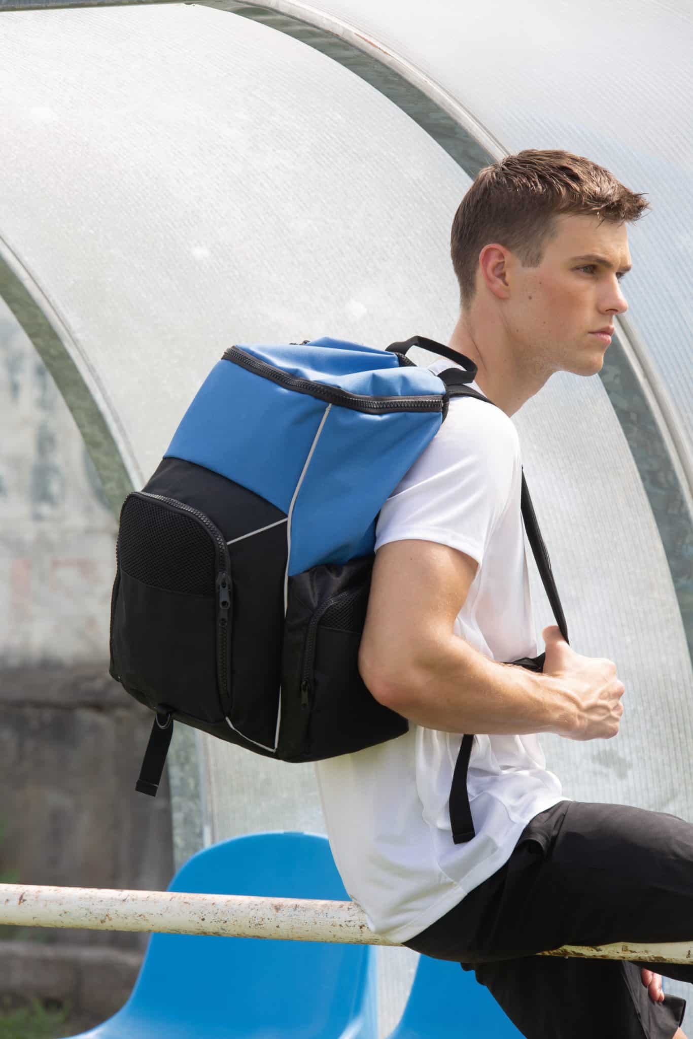 Visuel Sac à dos de sport recyclé avec porte-objets