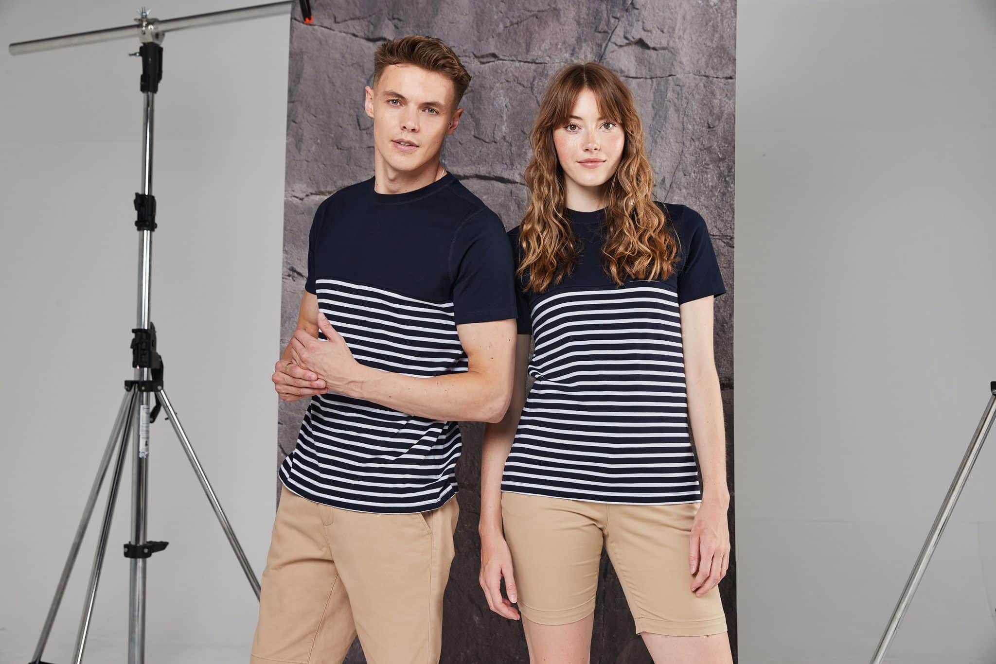 Visuel T-shirt breton à manches courtes