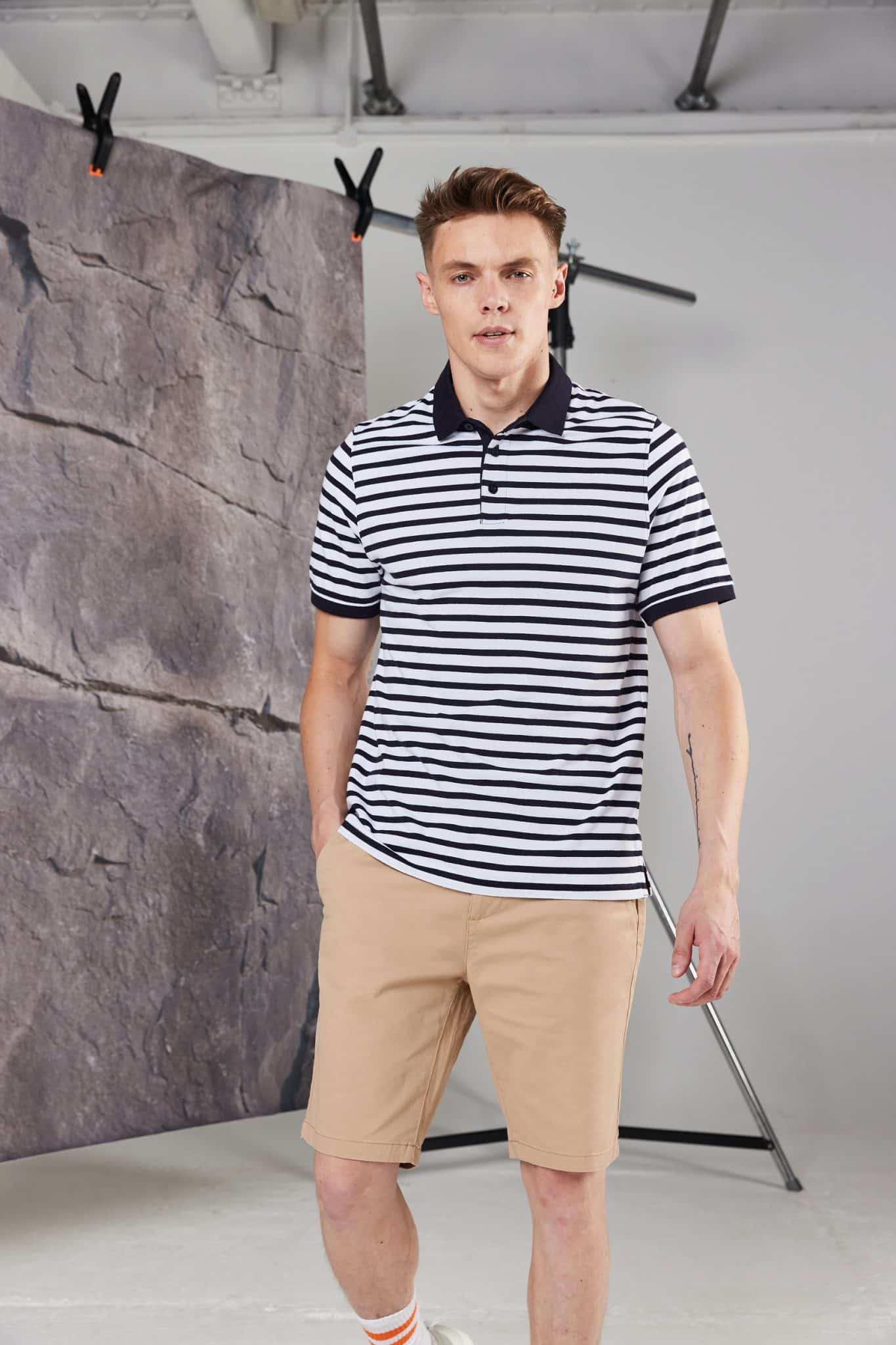 Visuel Polo jersey à rayures