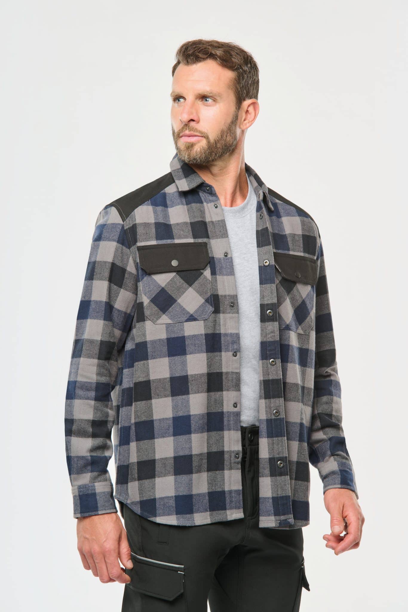 Visuel Chemise à carreaux avec poches homme