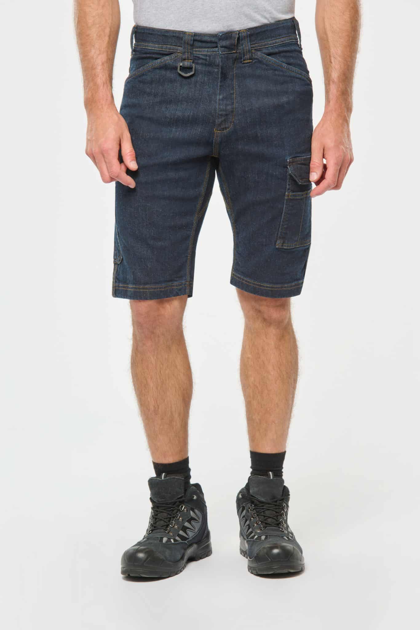 Visuel Bermuda denim multipoches homme