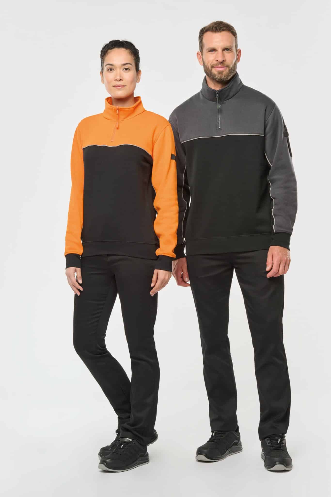 Visuel Sweat-shirt écoresponsable col zippé unisexe