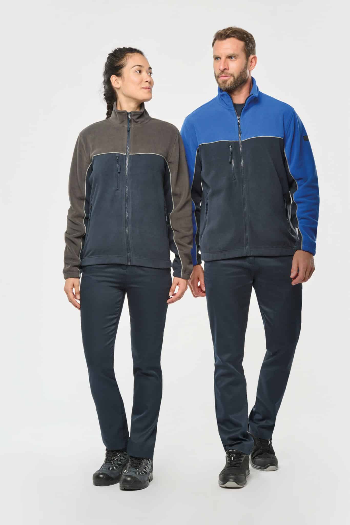 Visuel Veste micropolaire bicolore écoresponsable unisexe