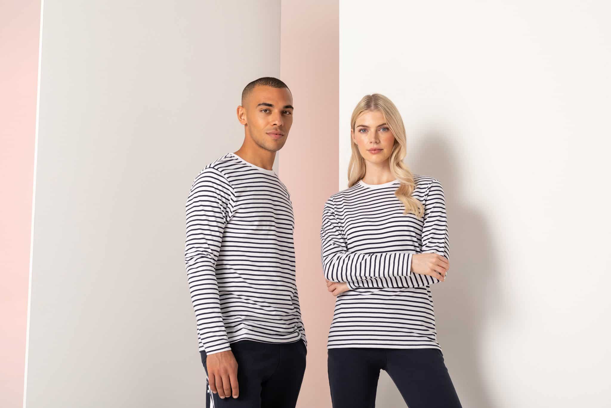 Visuel T-shirt rayé manches longues