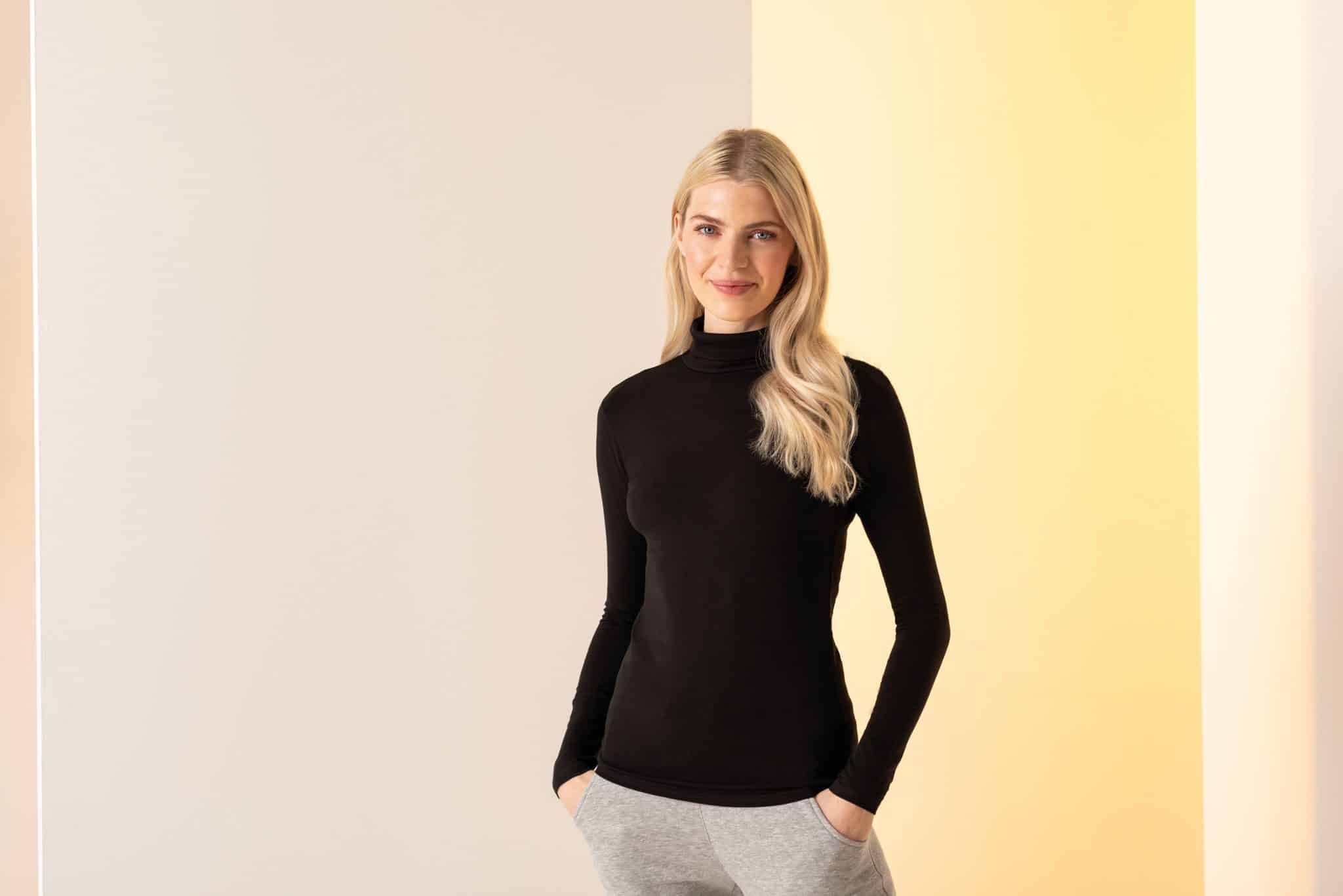 Visuel T-shirt Femme col roulé Feel Good