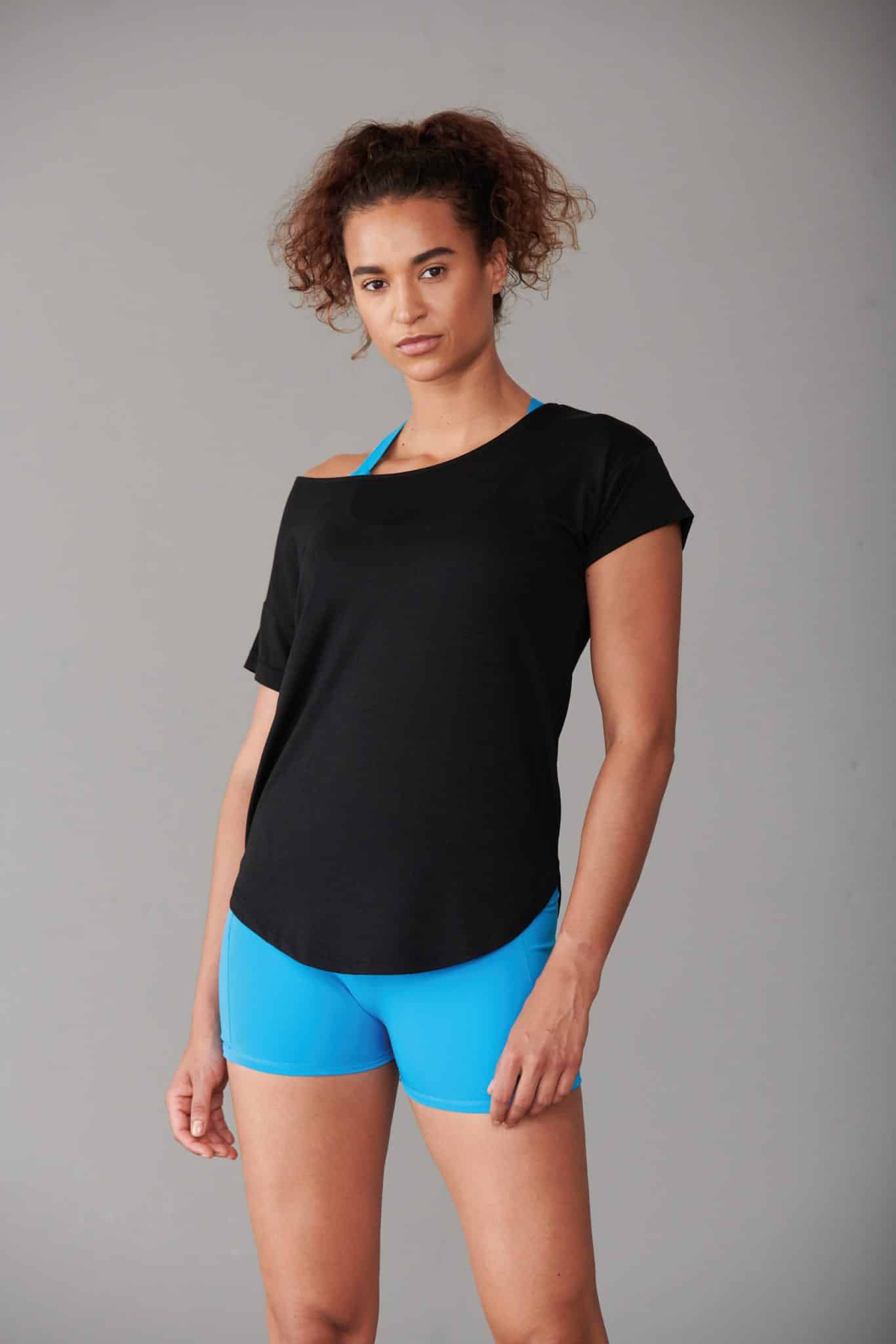 Visuel T-shirt scoop neck femme