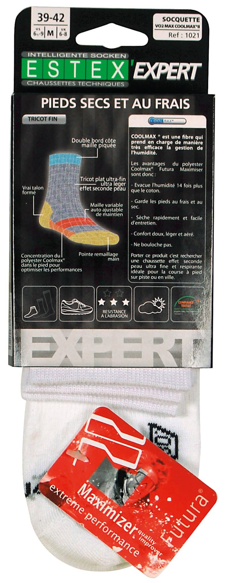 Visuel Lot de 2 paires de socquettes VO2 Coolmax