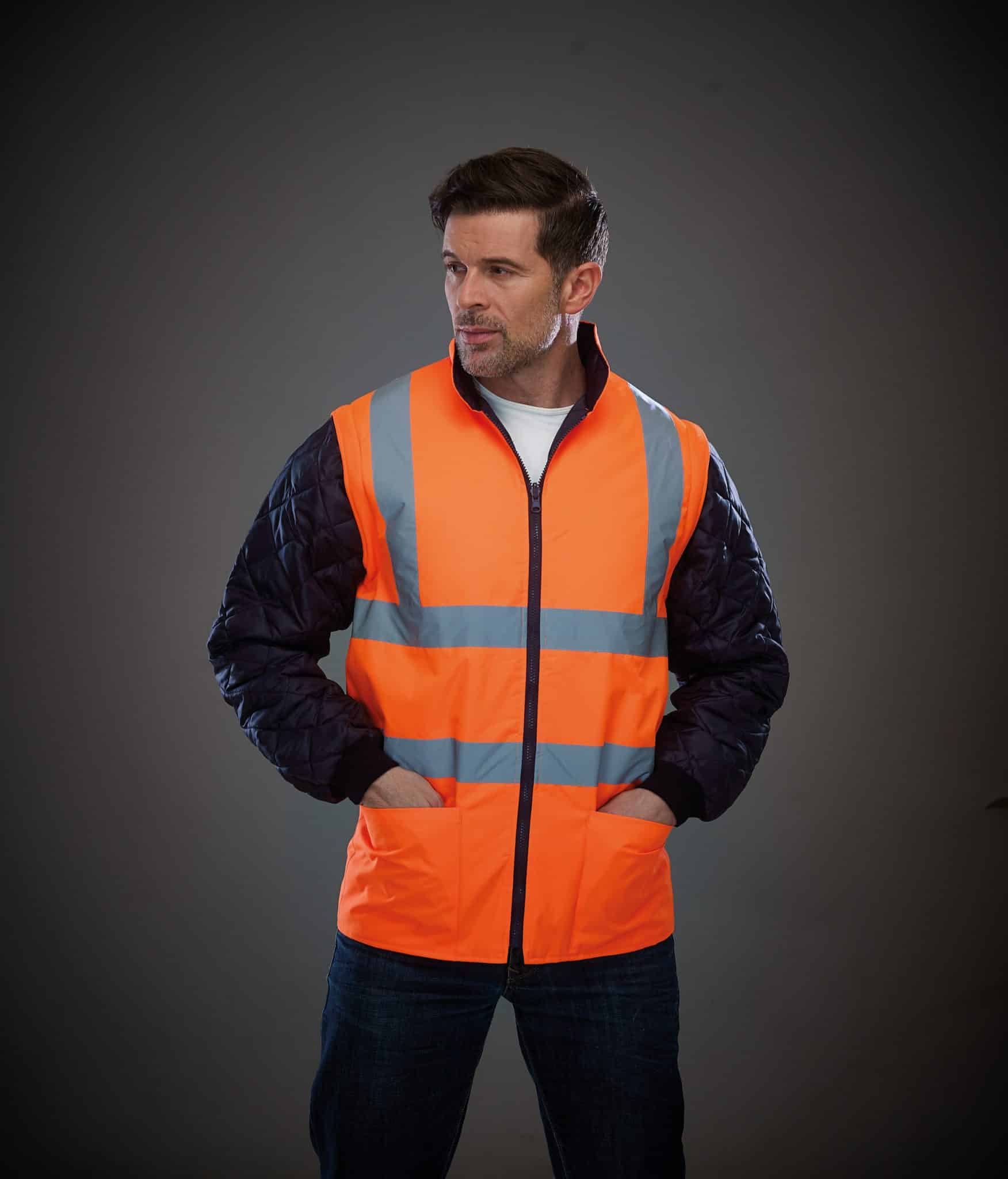Miniature 3 pour Veste matelassée haute visibilité avec manches détachables