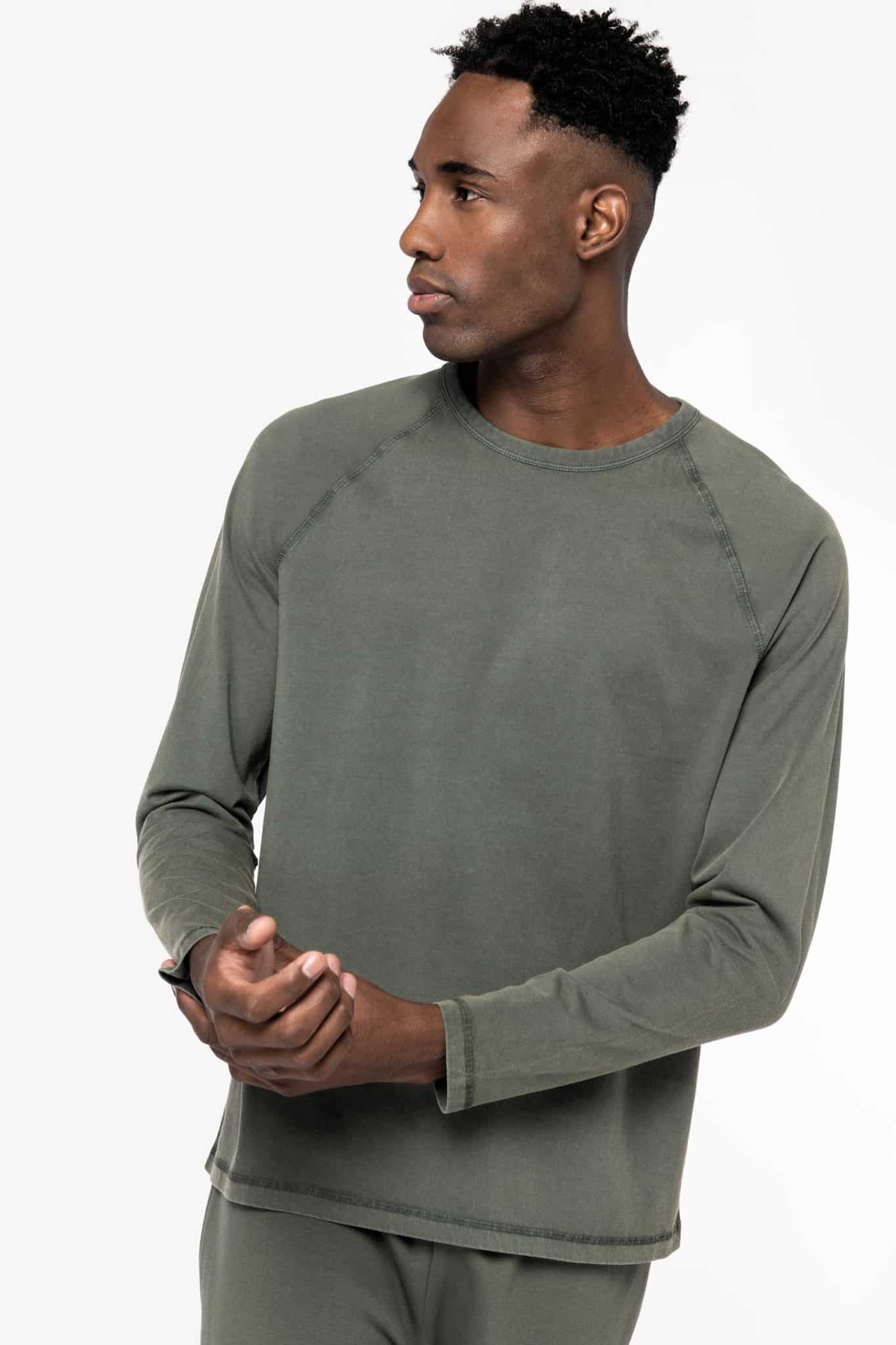 Visuel T-shirt écoresponsable raglan manches longues homme