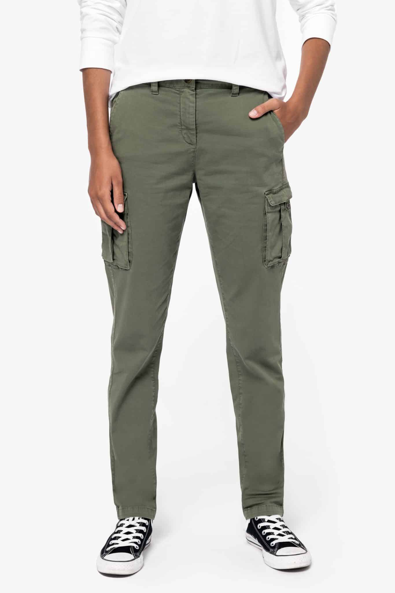 Visuel Pantalon cargo écoresponsable délavé femme